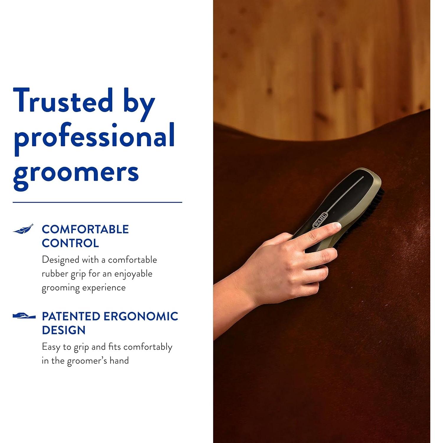 Cepillo de Cuerpo Duro para Caballos Wahl Professional Negro