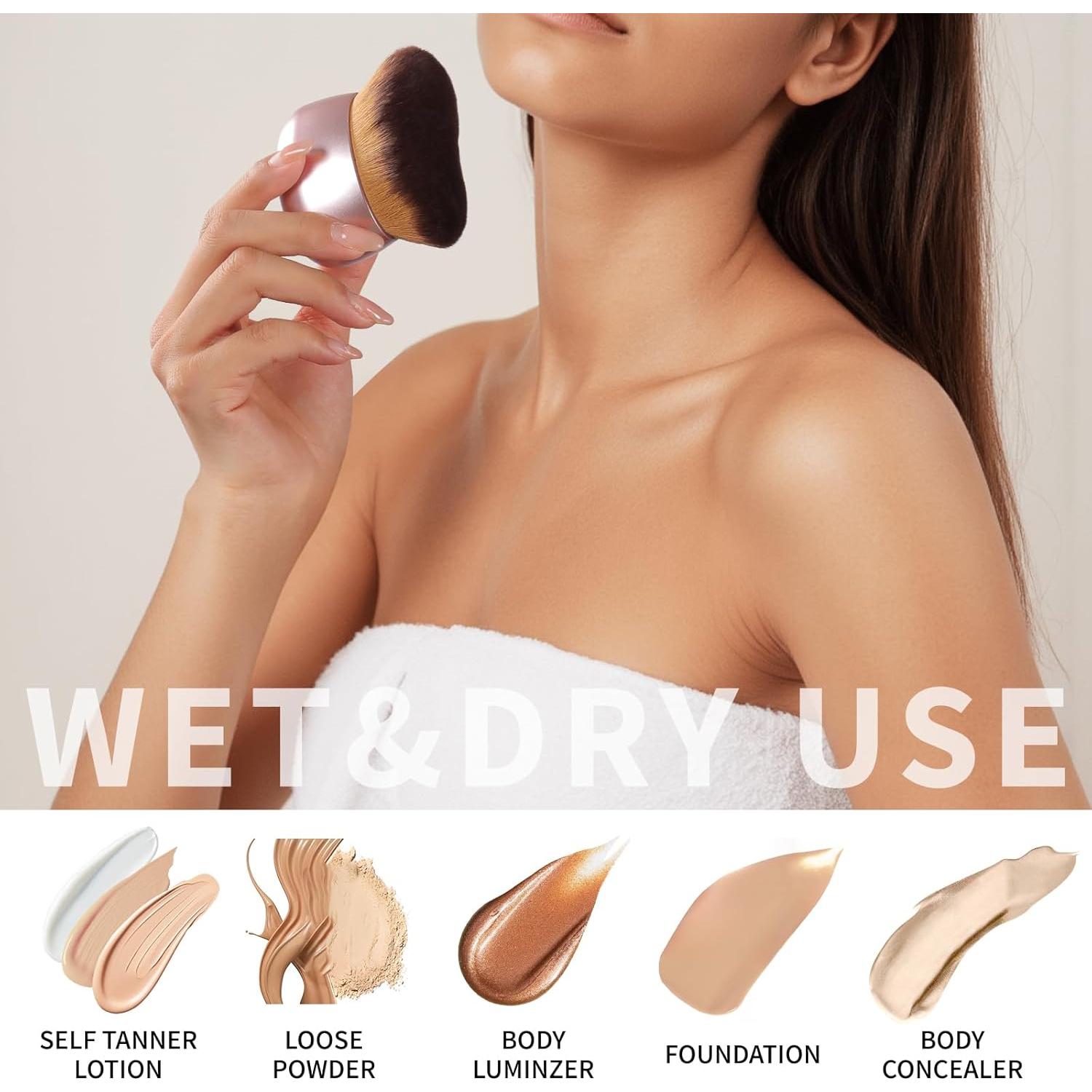 Brocha de Maquillaje Extra Grande PESIAKOME 75mm Negra