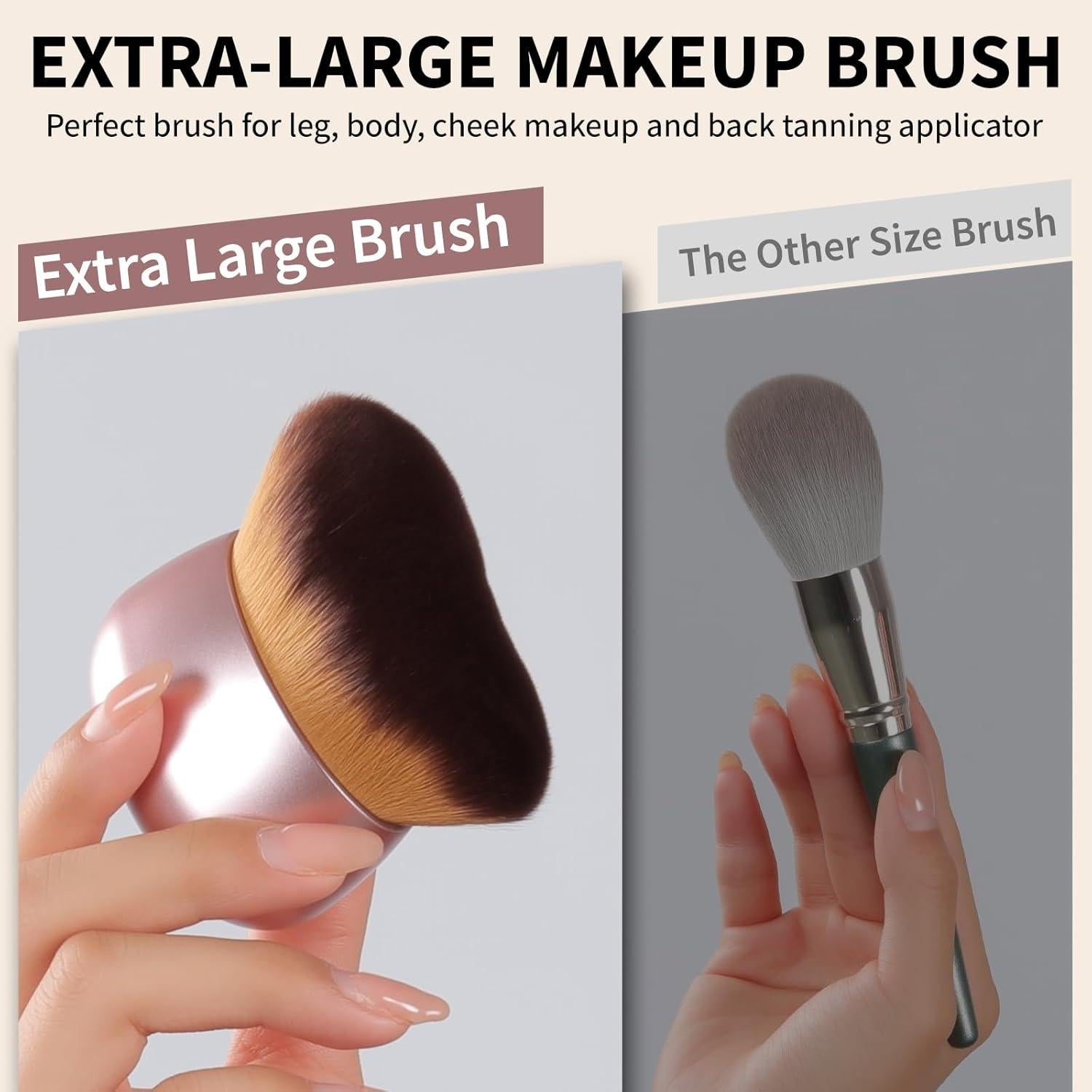 Brocha de Maquillaje Extra Grande PESIAKOME 75mm Negra