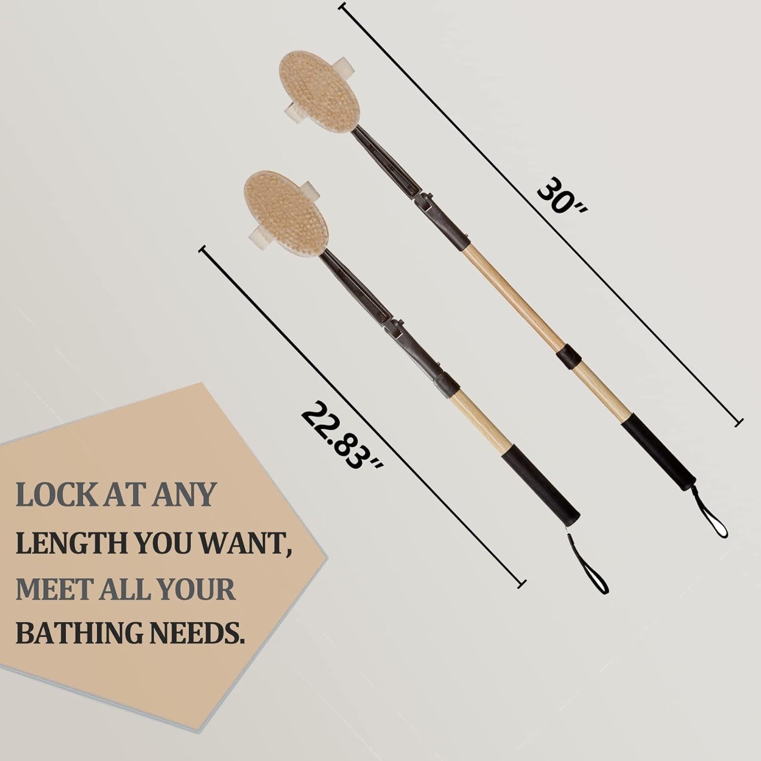 Cepillo de Baño EASACE Telescópico con Aplicador de Loción