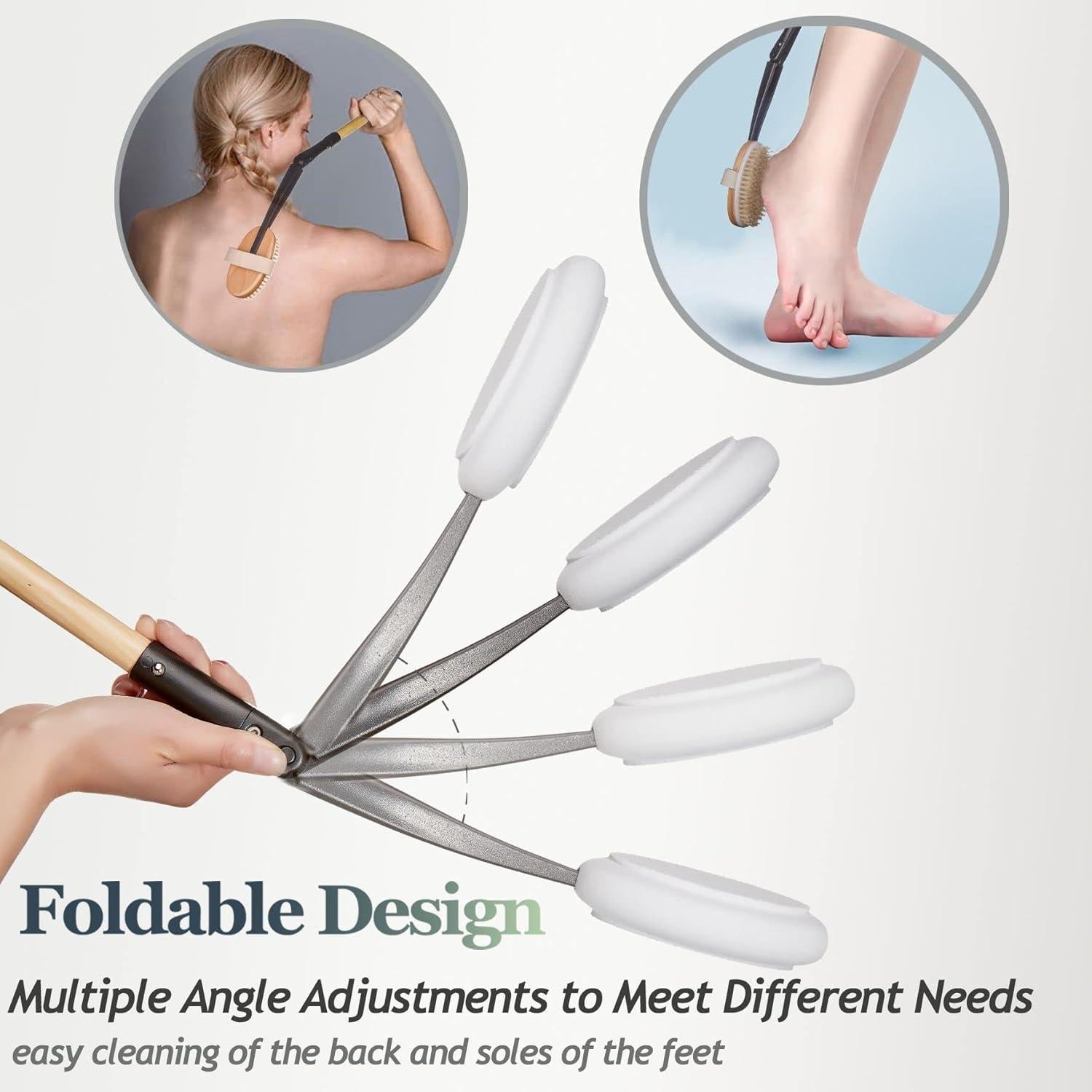 Cepillo de Baño EASACE Telescópico con Aplicador de Loción