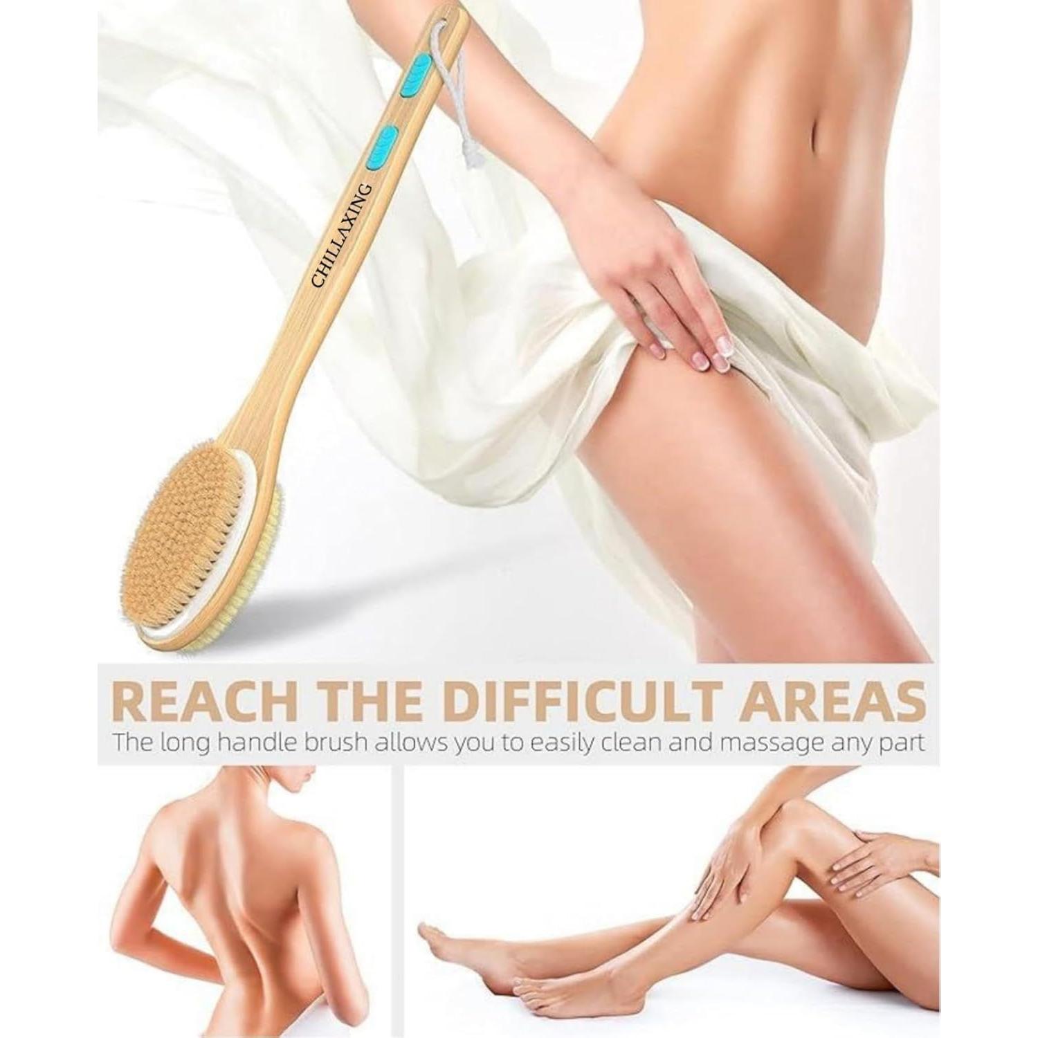 Cepillo de Ducha Chillaxing Mango Largo 43 cm Doble Cara