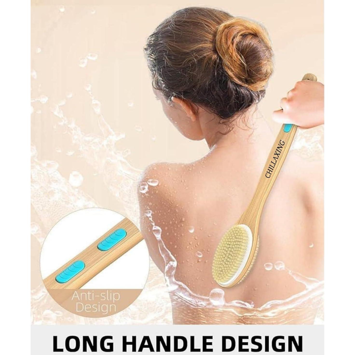 Cepillo de Ducha Chillaxing Mango Largo 43 cm Doble Cara