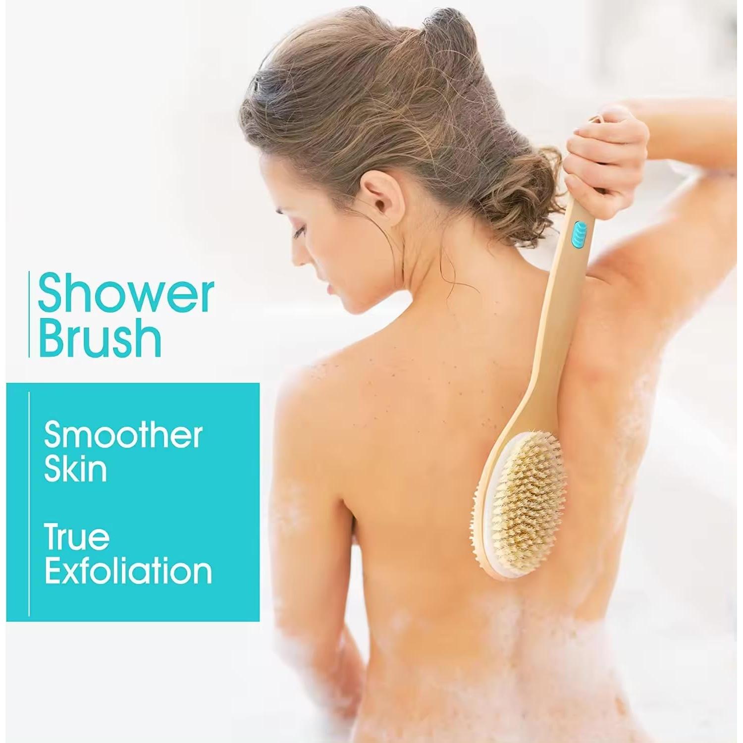 Cepillo de Ducha Chillaxing Mango Largo 43 cm Doble Cara