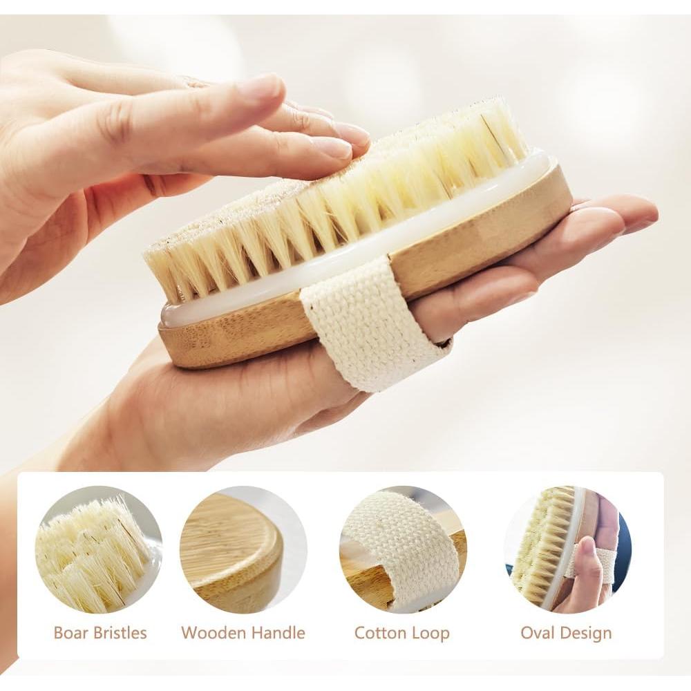 Paquete de 2 cepillos corporales Vashop para cepillado en seco