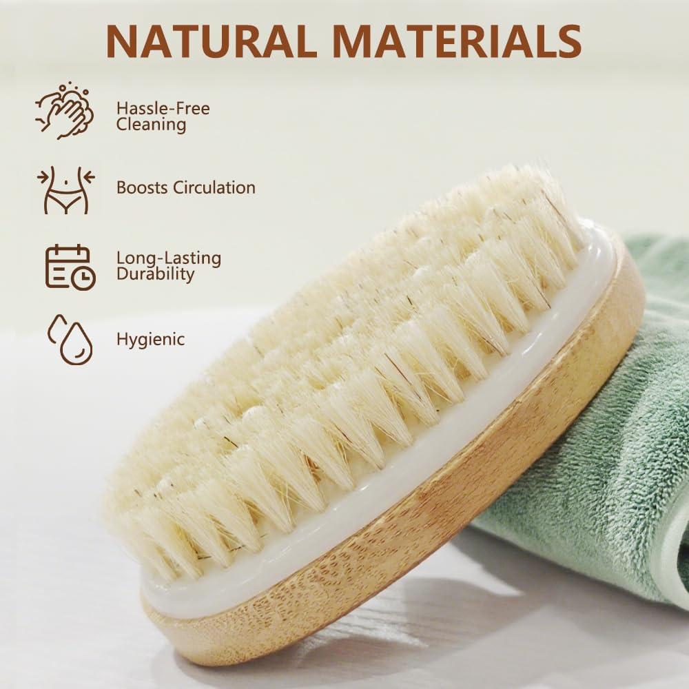 Paquete de 2 cepillos corporales Vashop para cepillado en seco