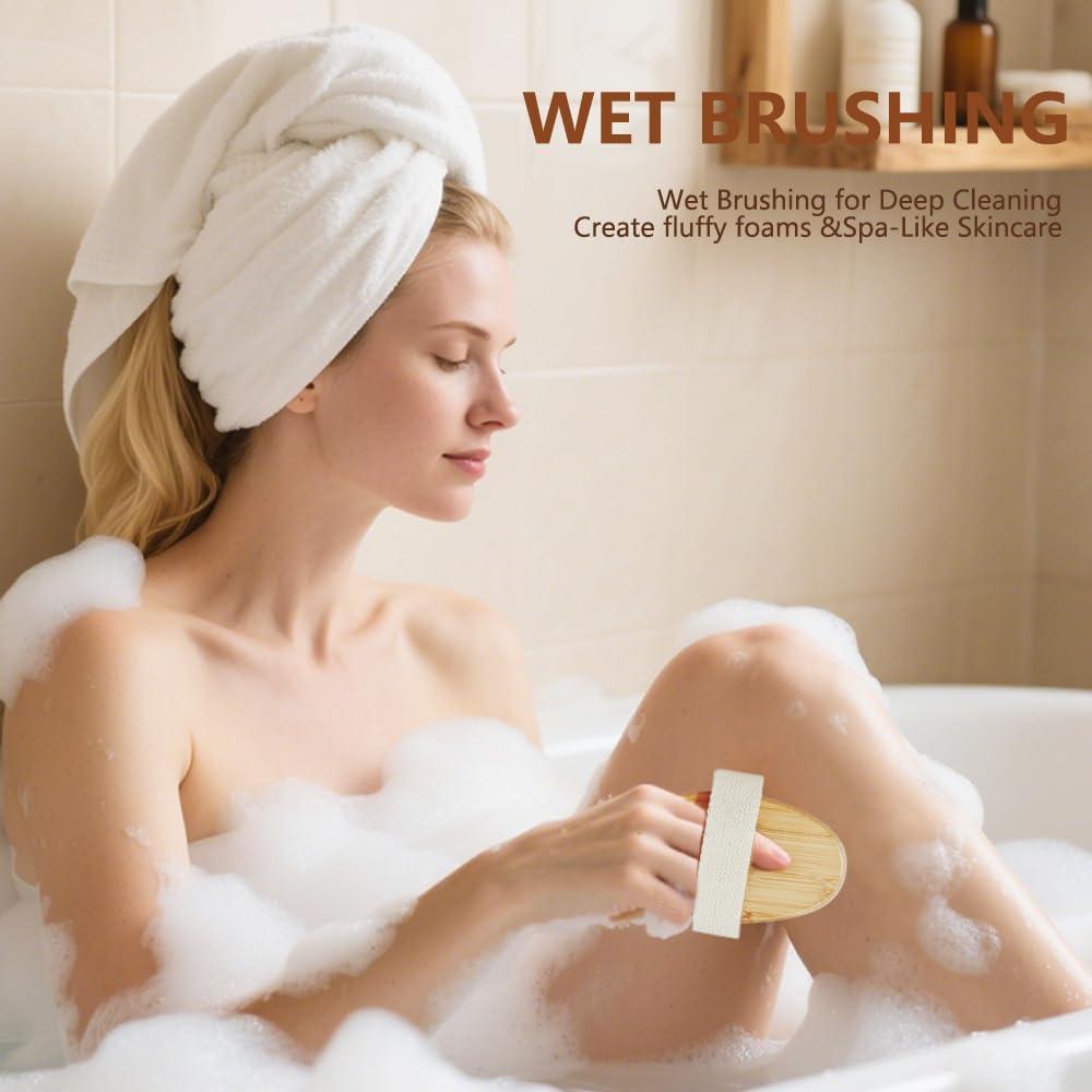 Paquete de 2 cepillos corporales Vashop para cepillado en seco