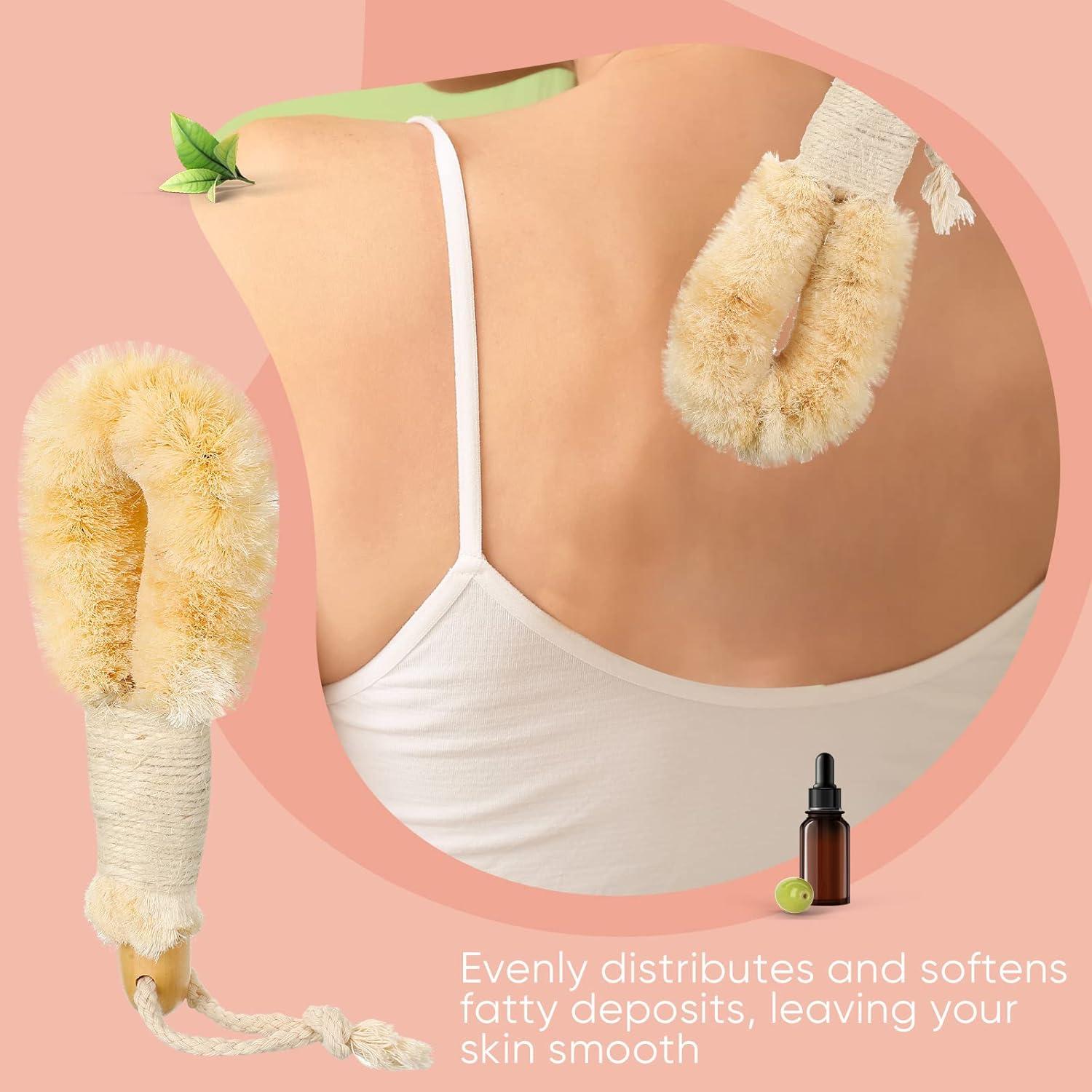 Cepillo Exfoliante Seco Suttmin 2 Pcs Fibra de Sisal 23 cm