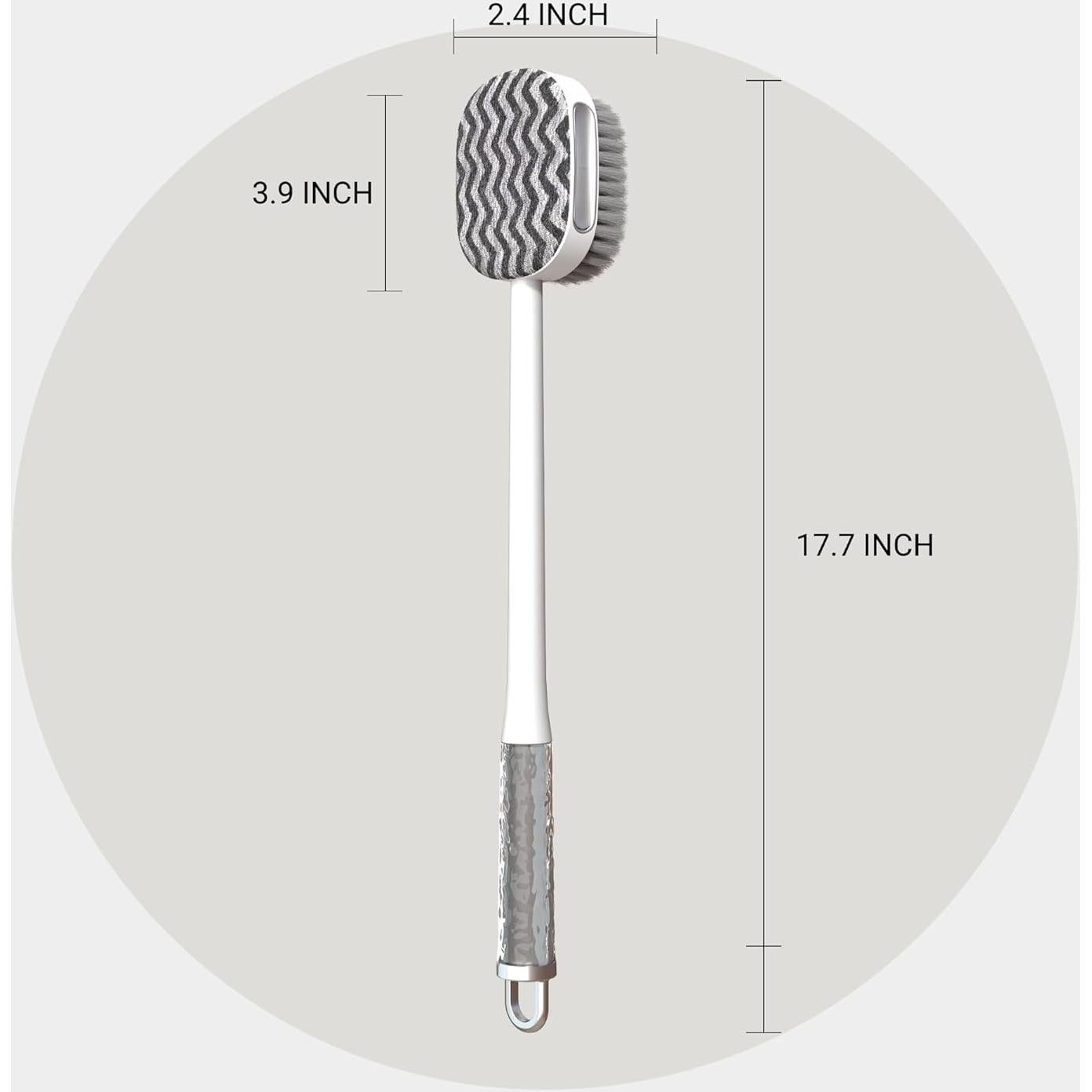 Cepillo de Espalda LuxeCasa 2-en-1 Desmontable con Cerdas Suaves