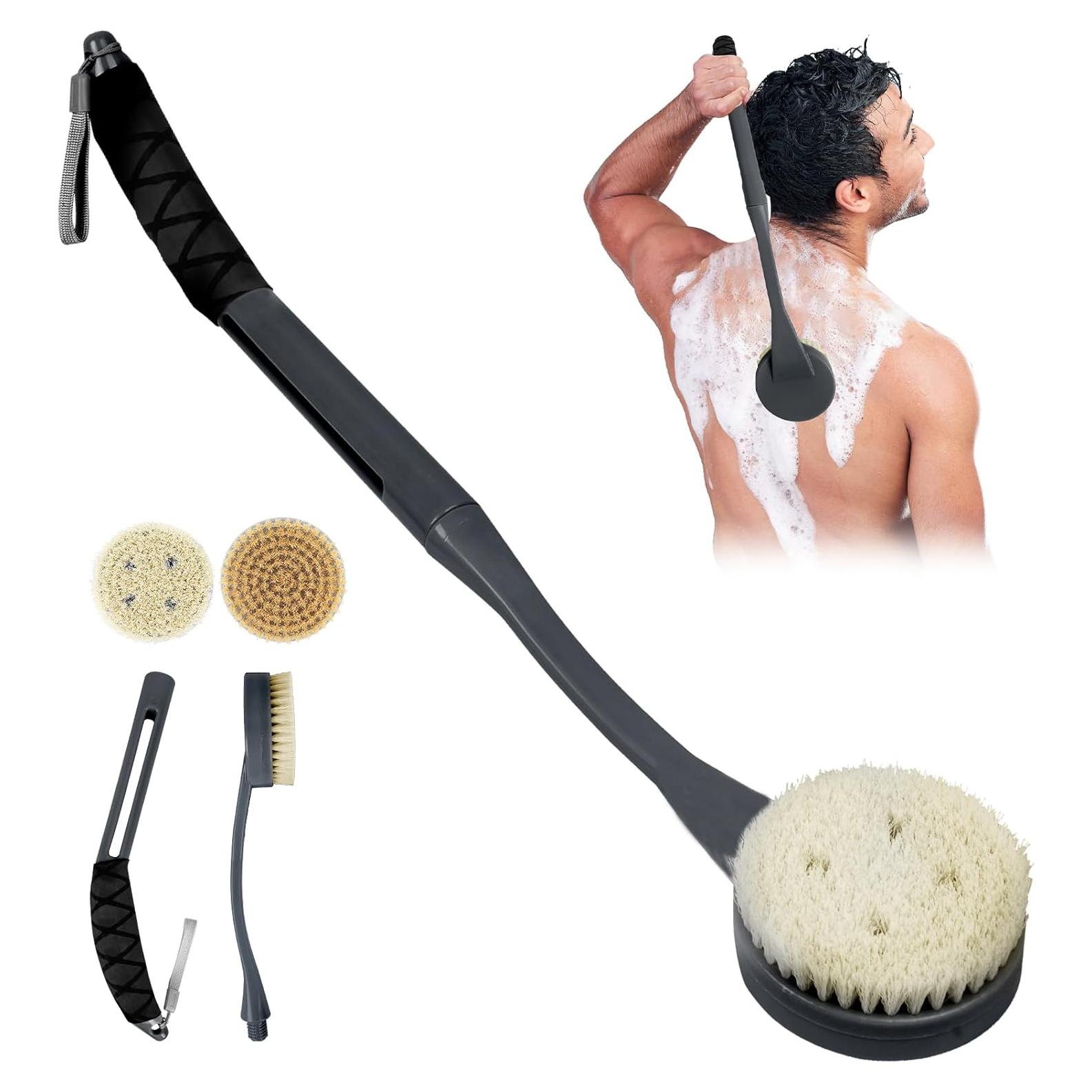 Cepillo de Baño Telescópico BTideas con Cabezas Intercambiables