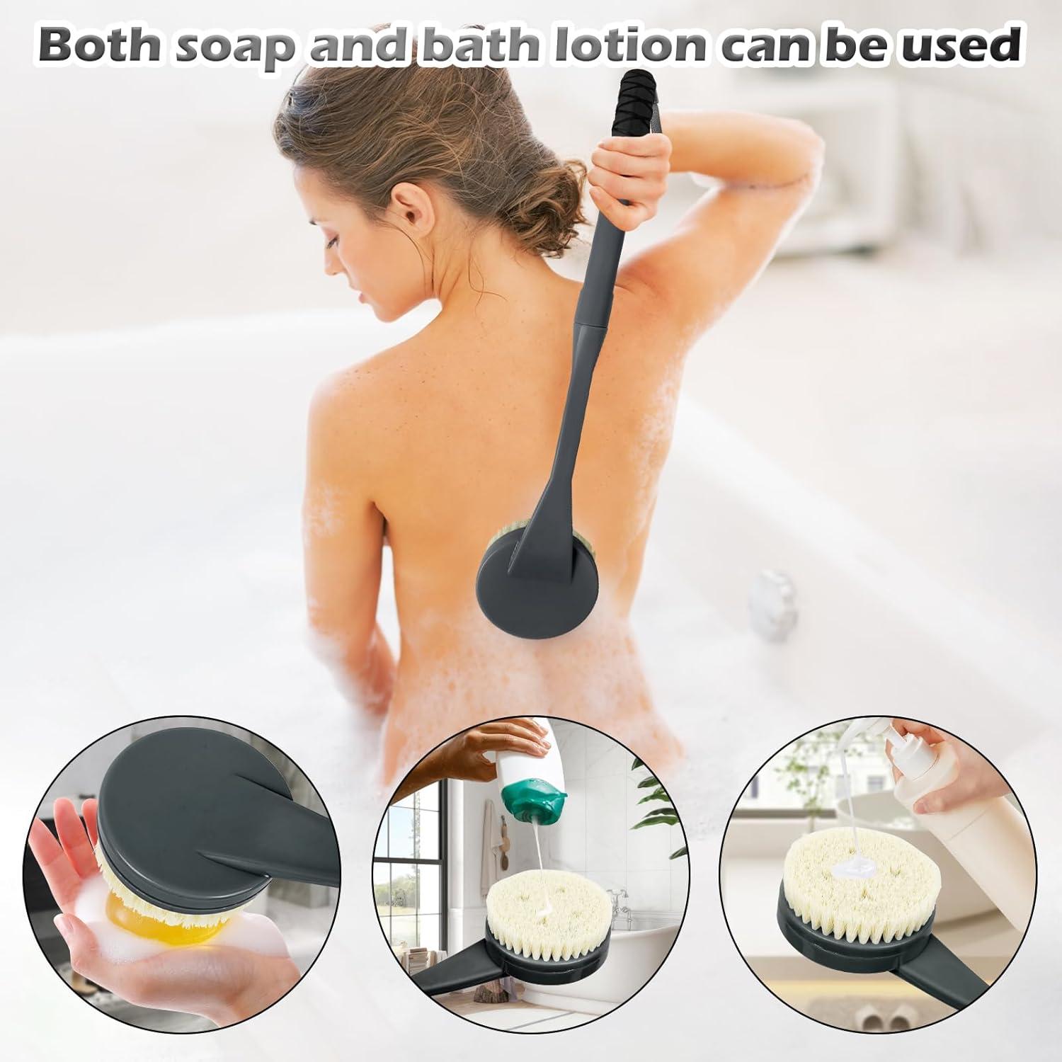 Cepillo de Baño Telescópico BTideas con Cabezas Intercambiables