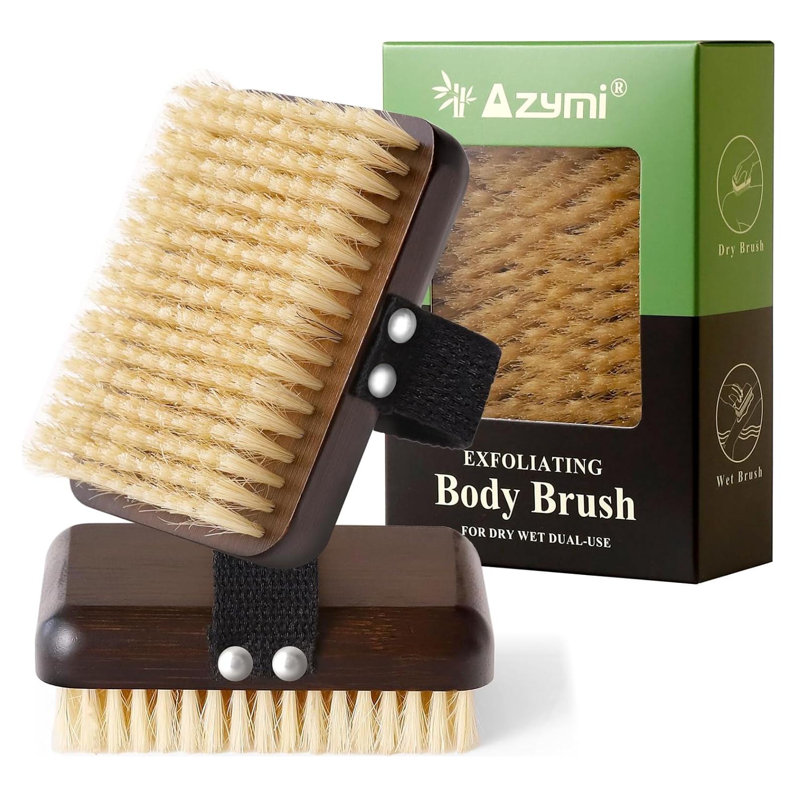 Cepillo Corporal Exfoliante Azymi - Doble Uso Seco y Húmedo