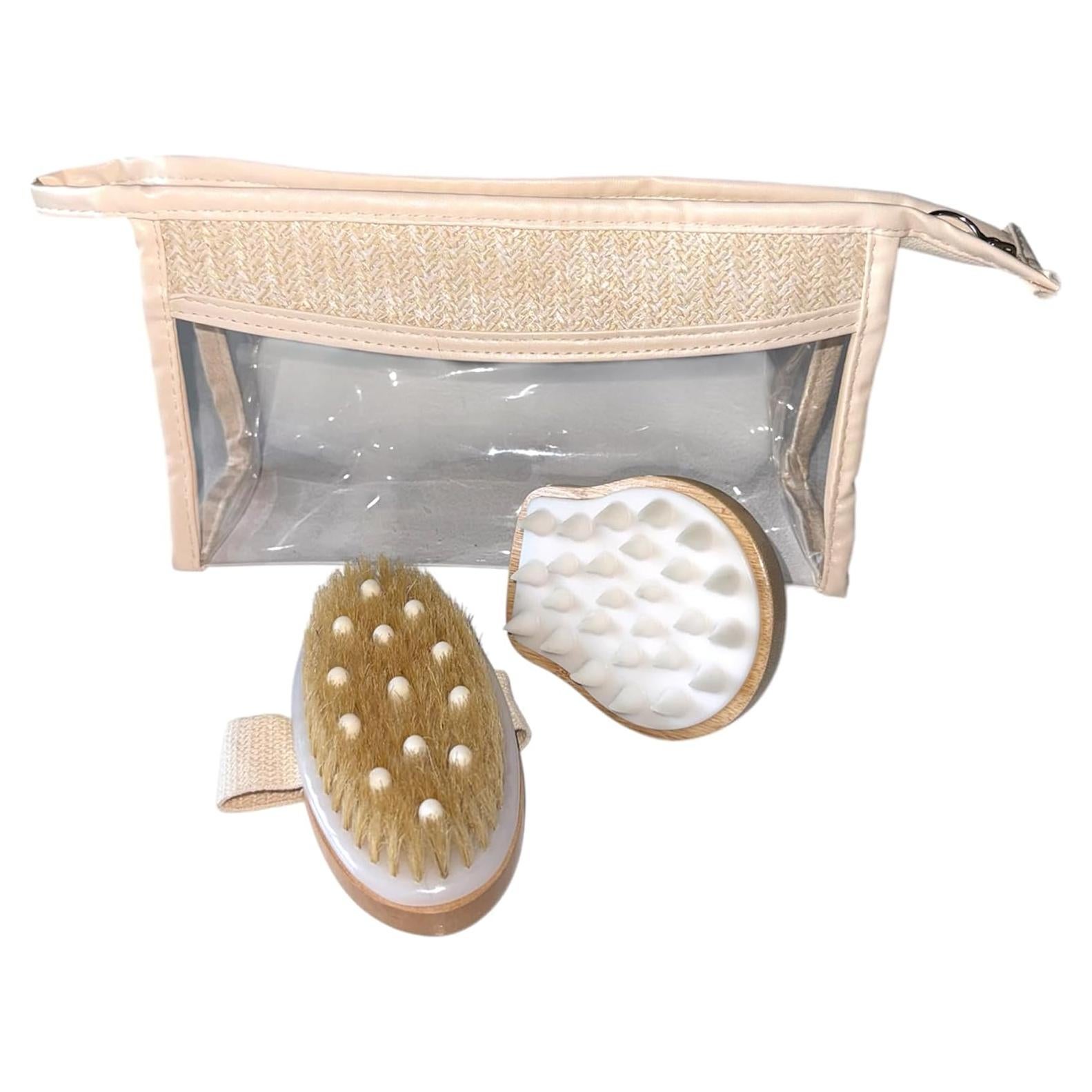 Juego de Cepillos Corporales Genérico - 3 Piezas Exfoliantes