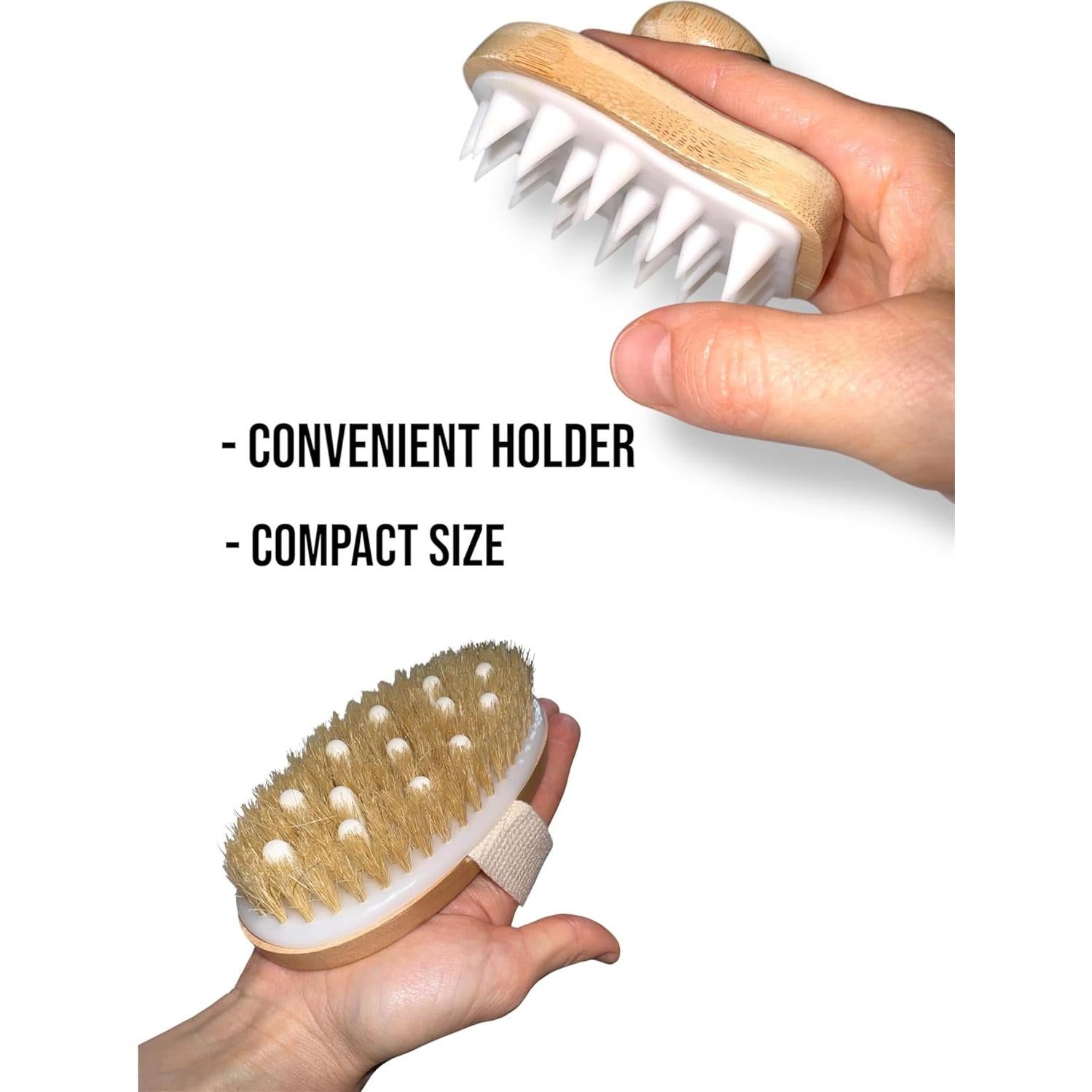 Juego de Cepillos Corporales Genérico - 3 Piezas Exfoliantes