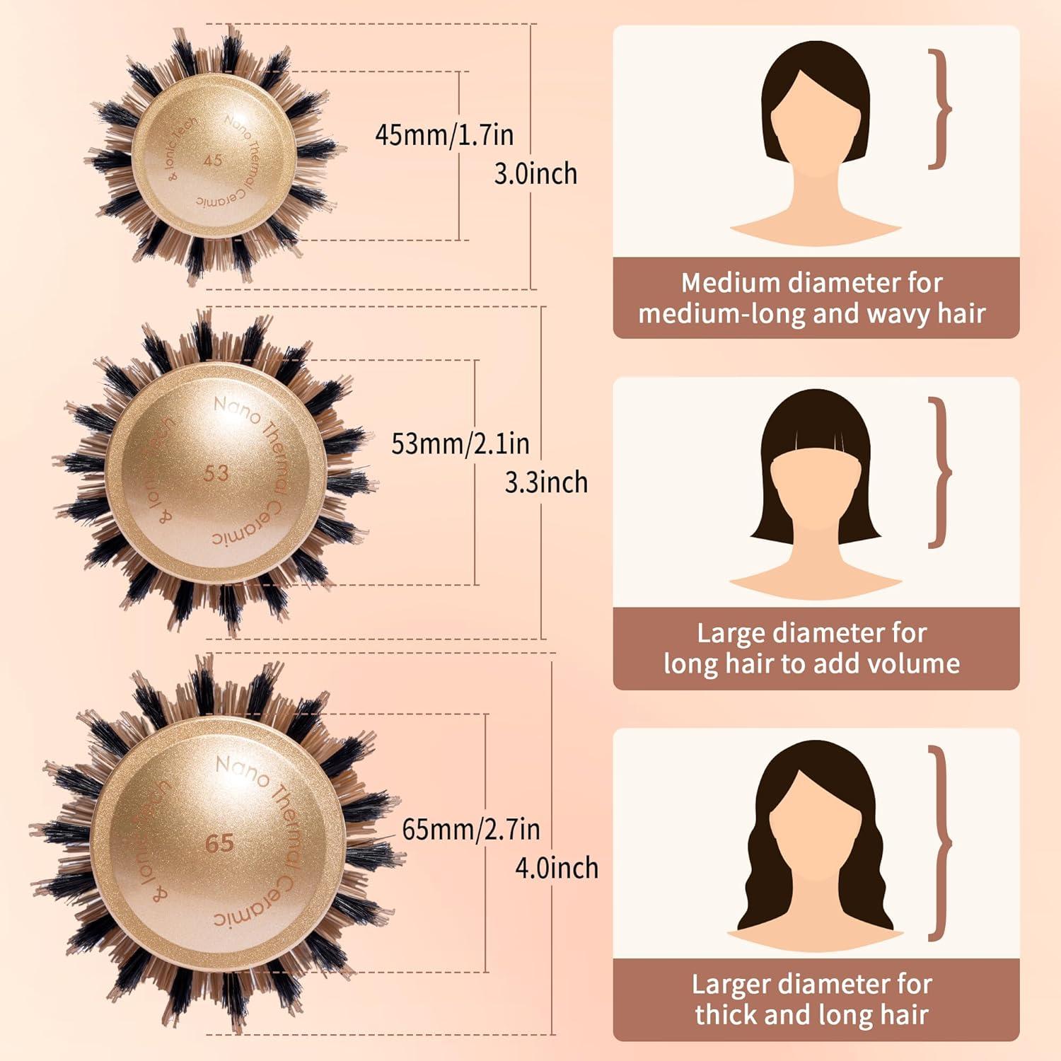 Cepillo Redondo 1" Stylemate Cerámica Nano Jabalí