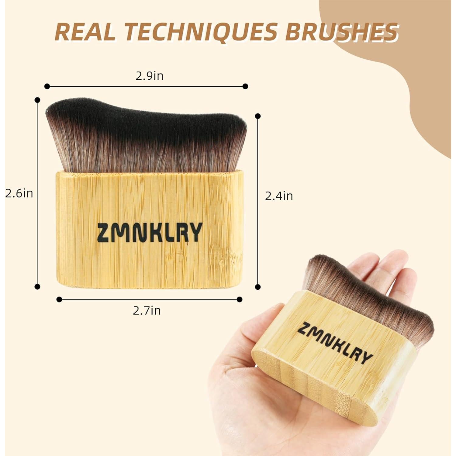 Brocha Kabuki para Bronceador zmnklry - Cerdas Veganas 7cm