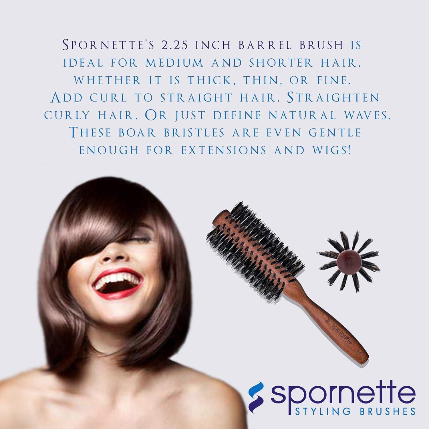 Cepillo Redondo Spornette de Jabalí 5.72 cm para Cabello