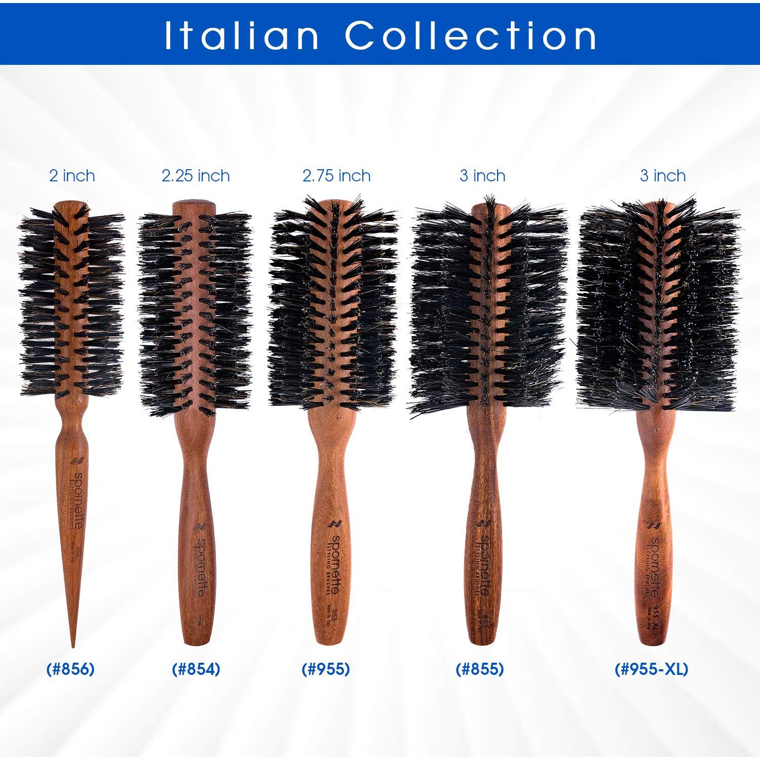 Cepillo Redondo Spornette de Jabalí 5.72 cm para Cabello