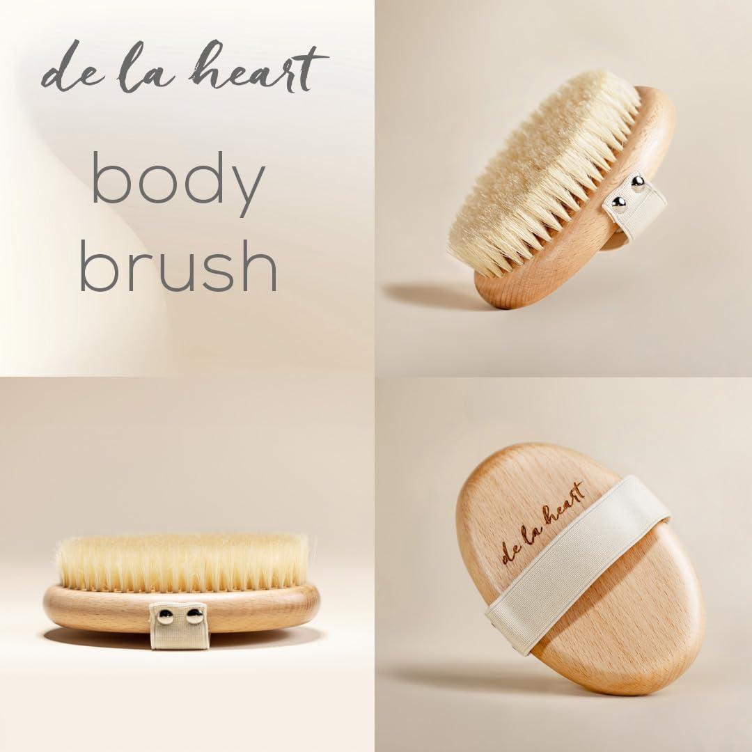 Cepillo Corporal De La Heart con Cerdas Naturales 13.5cm