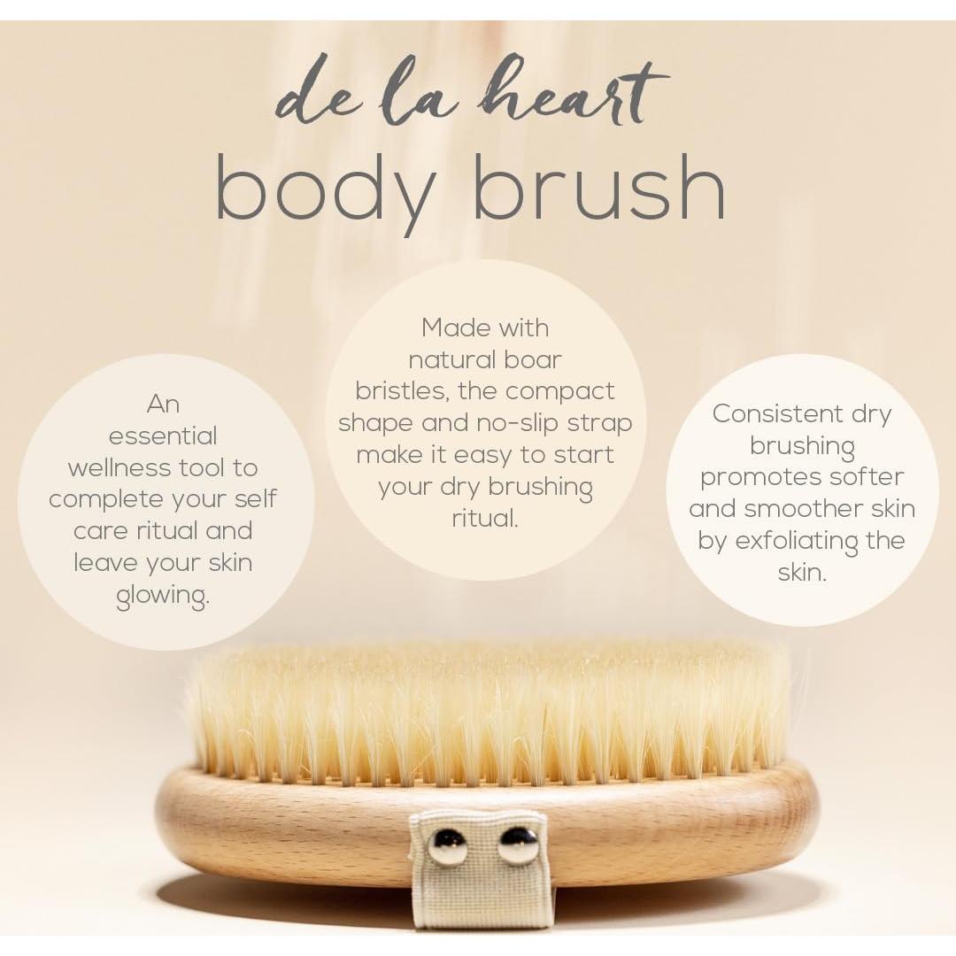 Cepillo Corporal De La Heart con Cerdas Naturales 13.5cm