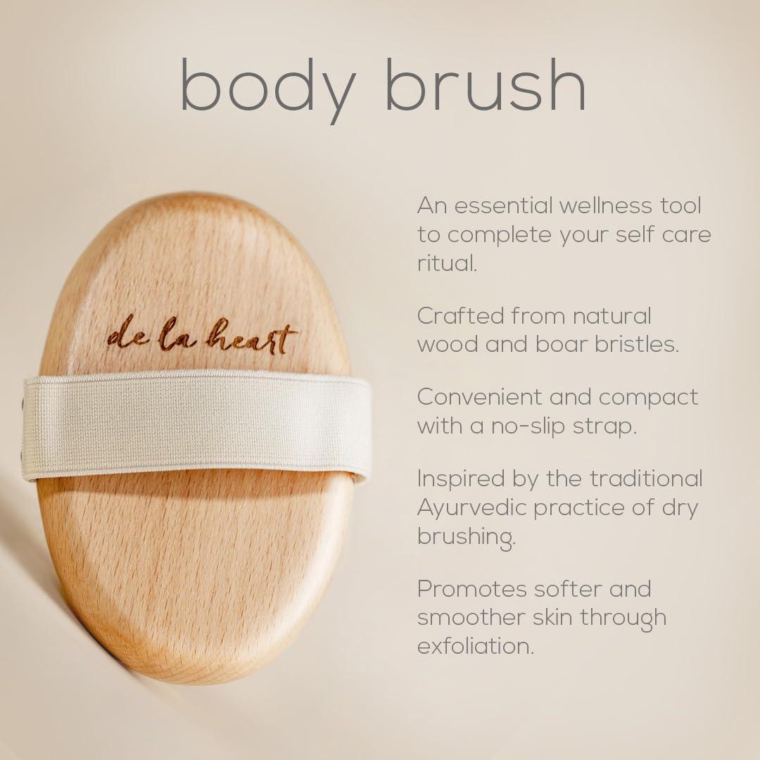 Cepillo Corporal De La Heart con Cerdas Naturales 13.5cm