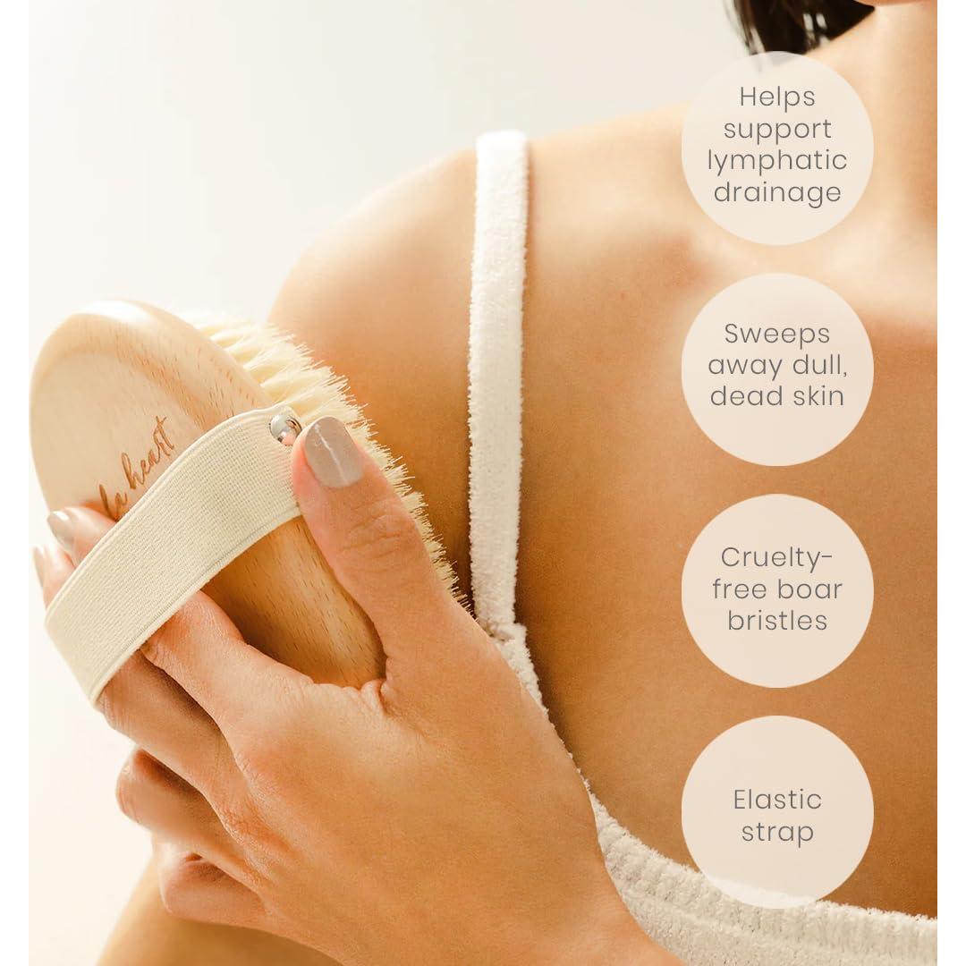 Cepillo Corporal De La Heart con Cerdas Naturales 13.5cm