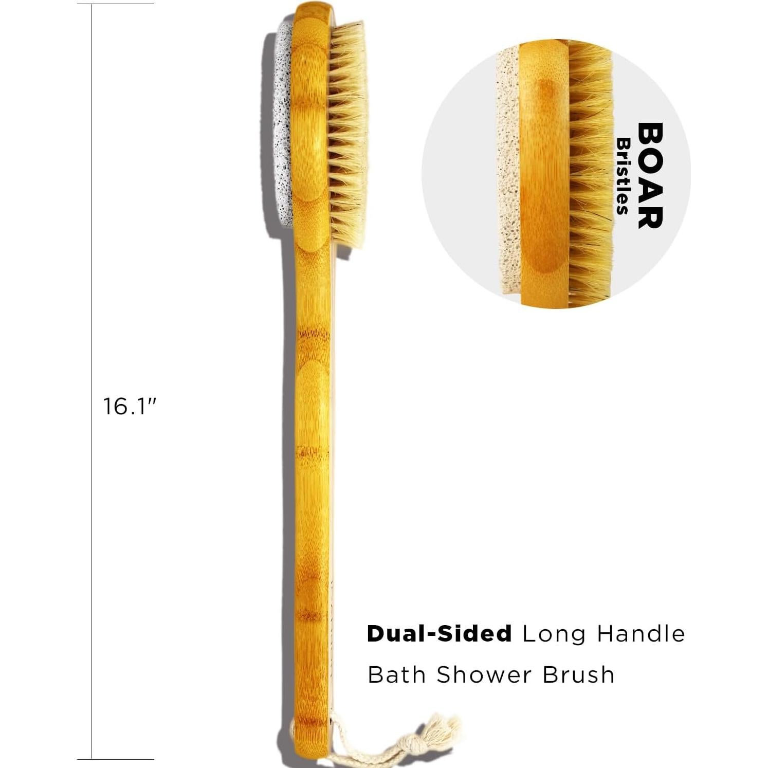 Cepillo de Baño y Ducha ICANdOIT 2 en 1 con Mango Largo