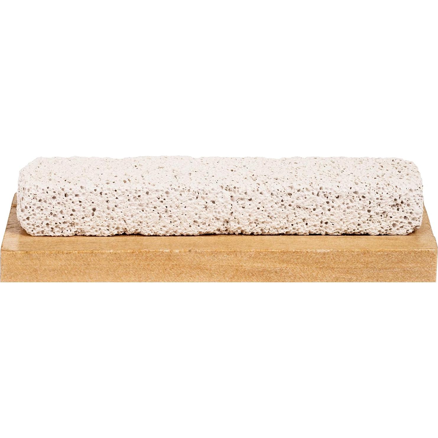 Cepillo Exfoliador de Pies GranNaturals con Piedra Pómez - Mango de Madera