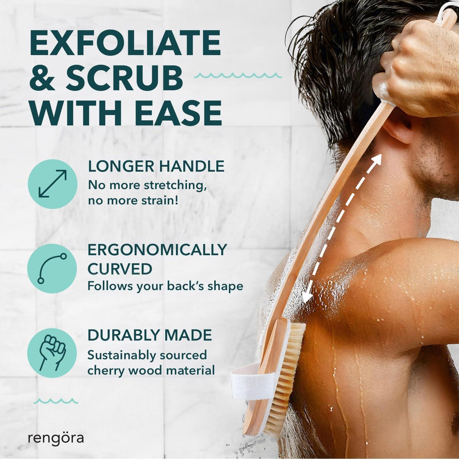 Cepillo de Espalda Rengöra - Mango Largo 50.8 cm - Cerdas Naturales