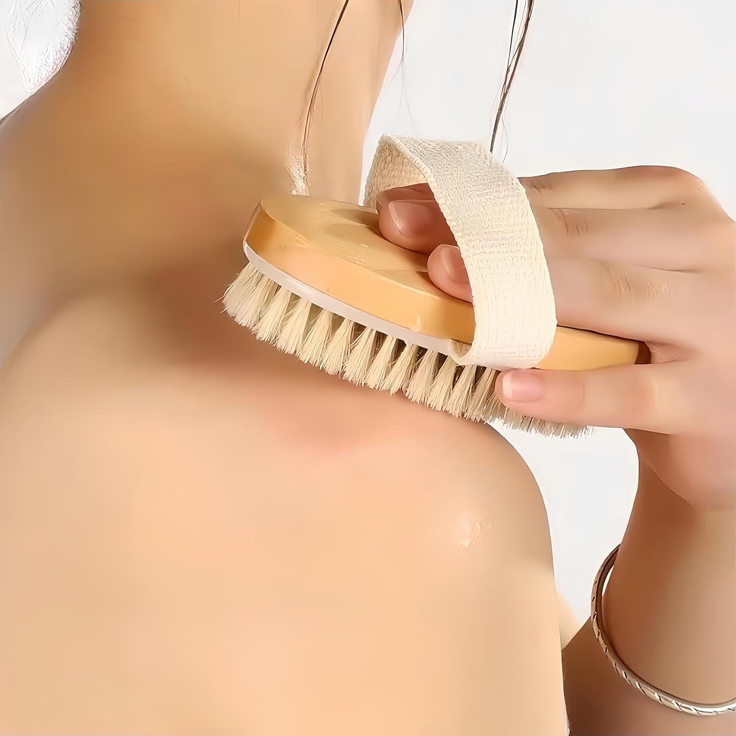 Cepillo Seco Exfoliante LONGCO de Cerda Natural 11.6cm