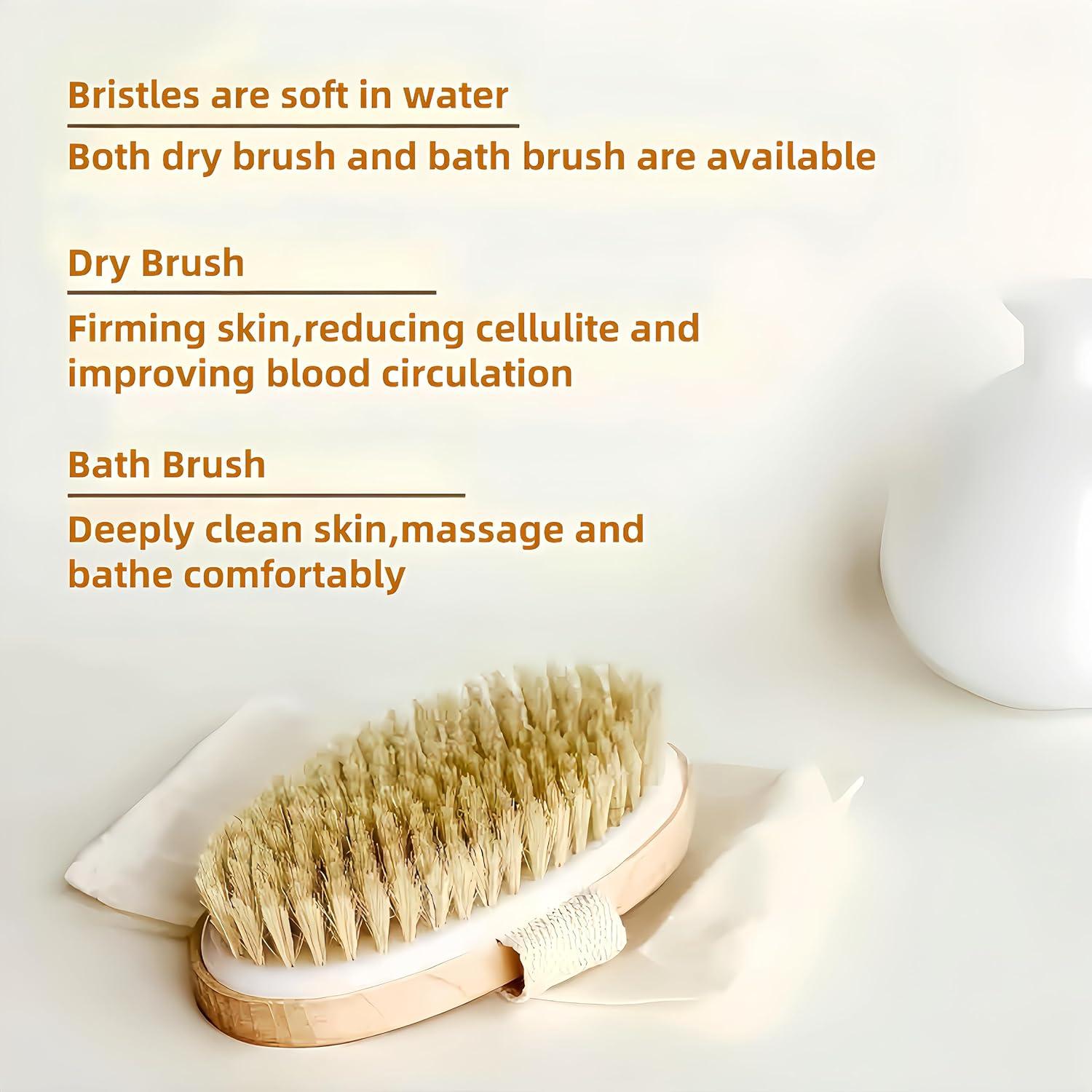 Cepillo Seco Exfoliante LONGCO de Cerda Natural 11.6cm