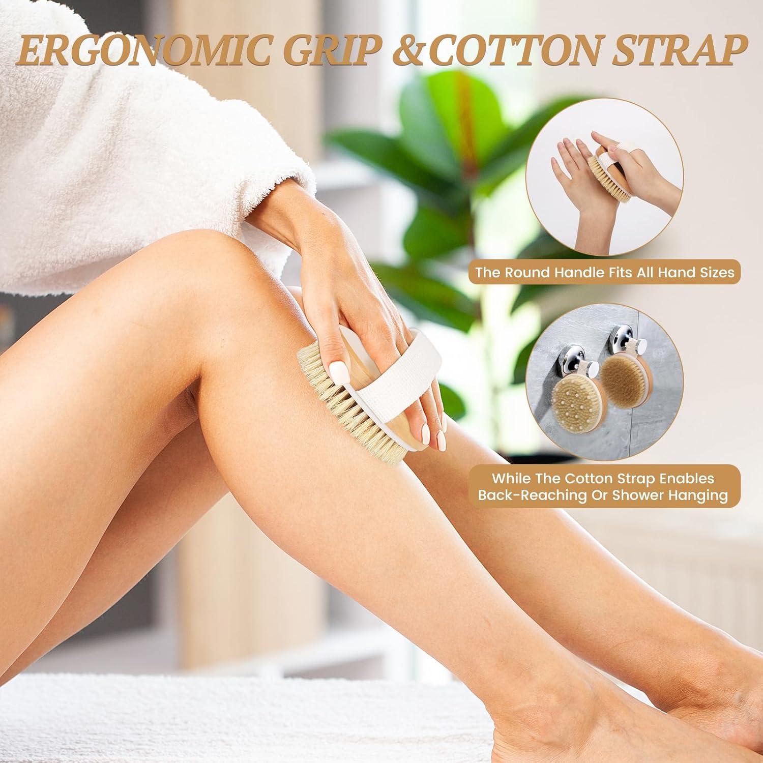 Juego de 2 Cepillos Corporales Secos DEBETOOL - Exfoliación y Drenaje Linfático