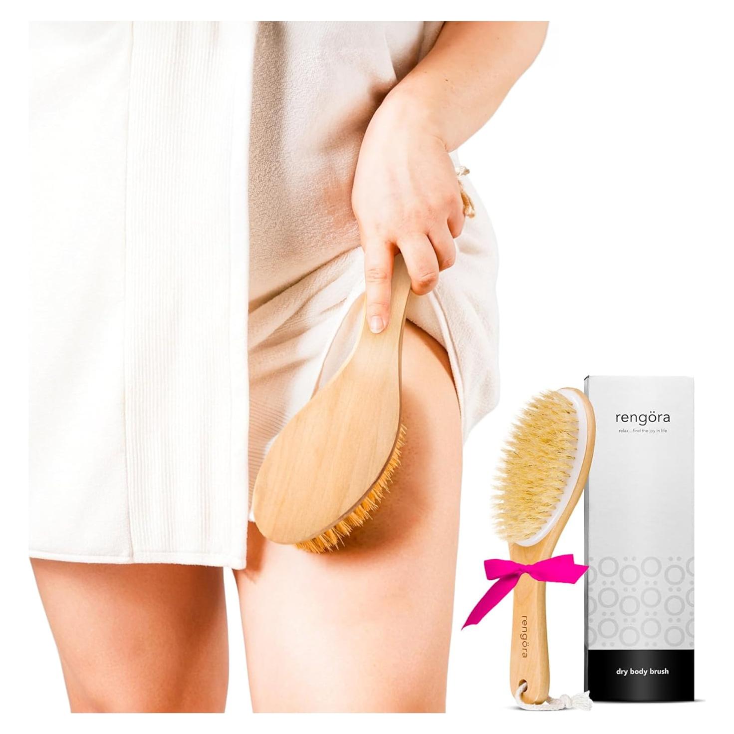 Cepillo Corporal Exfoliante Rengora Doble Uso 24.77cm