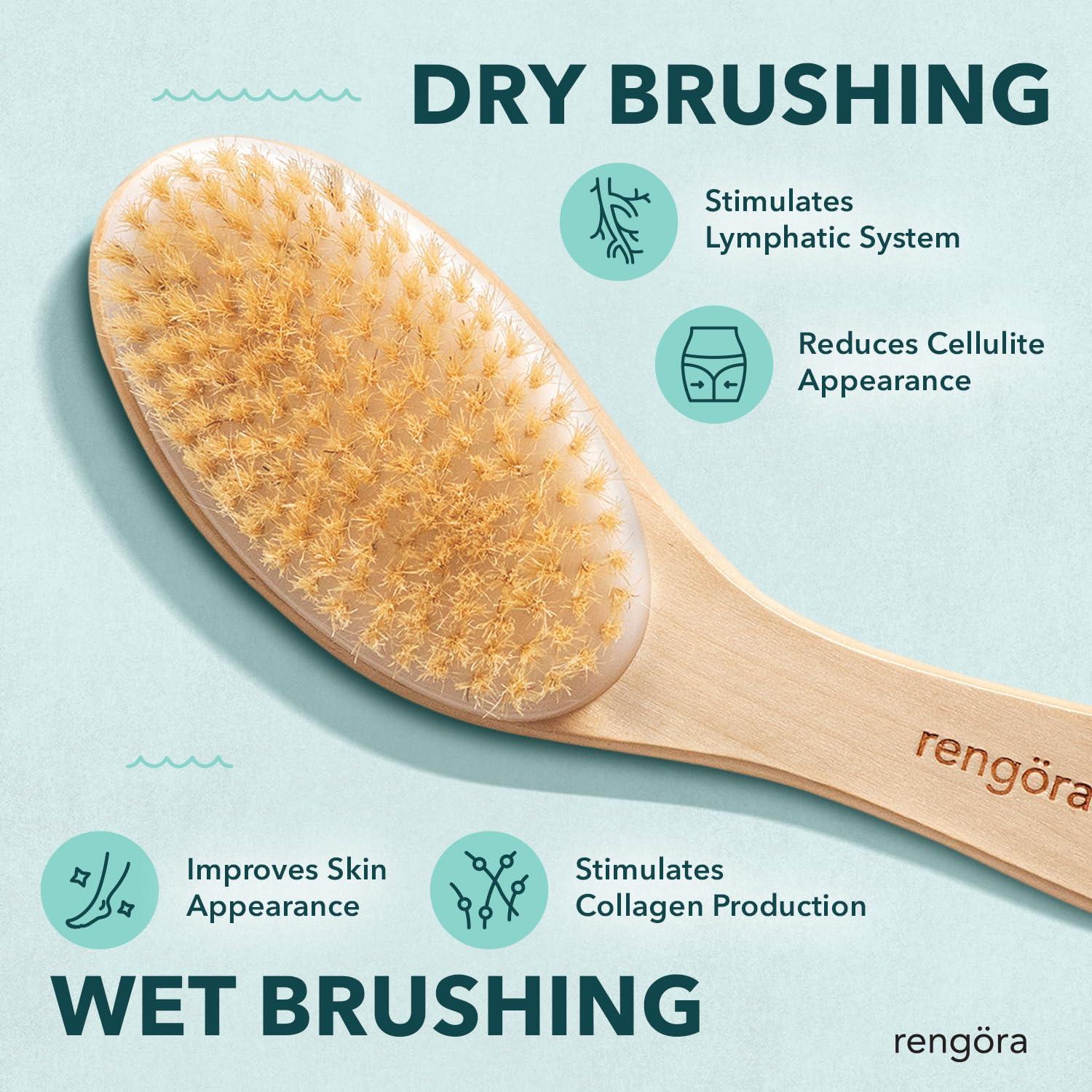 Cepillo Corporal Exfoliante Rengora Doble Uso 24.77cm