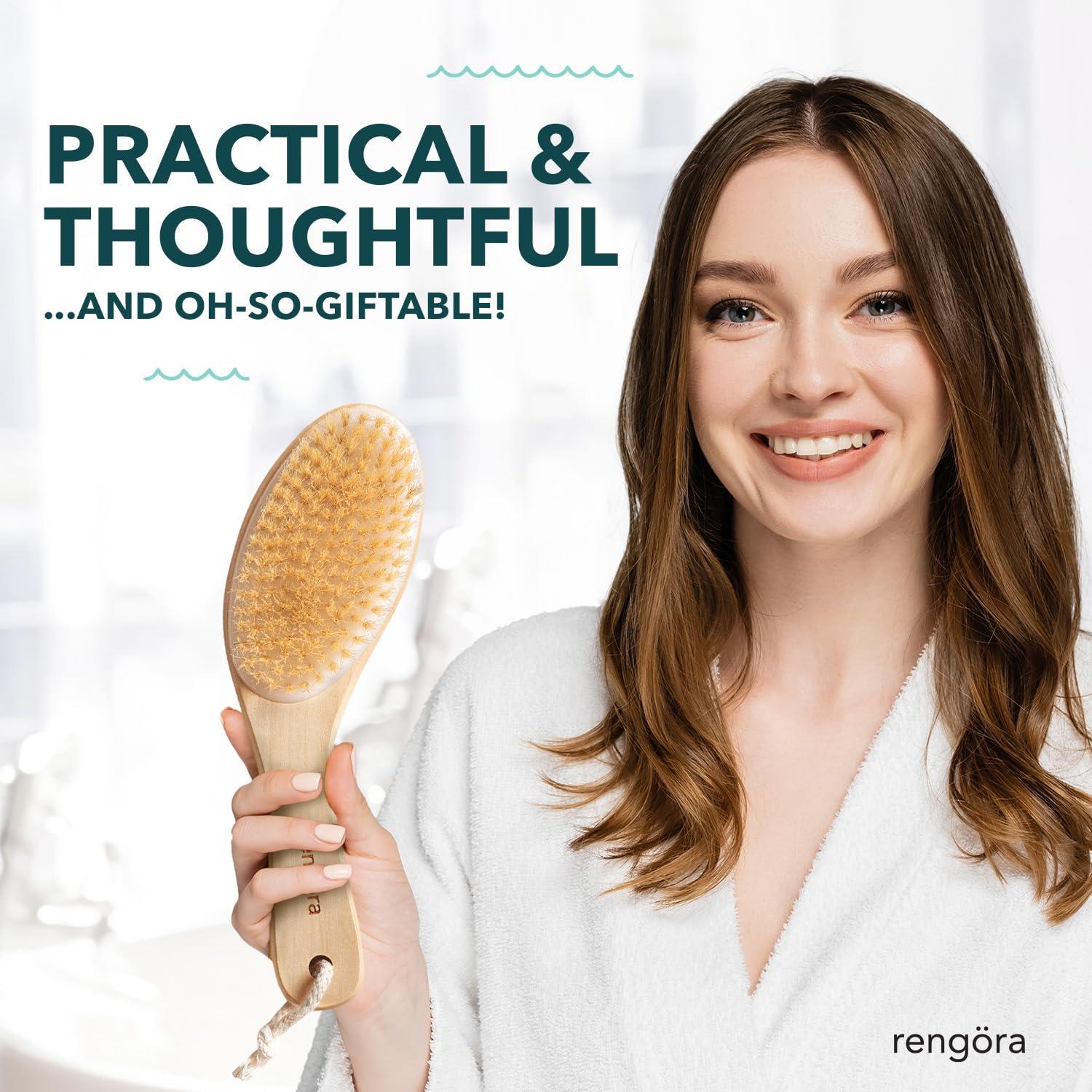 Cepillo Corporal Exfoliante Rengora Doble Uso 24.77cm