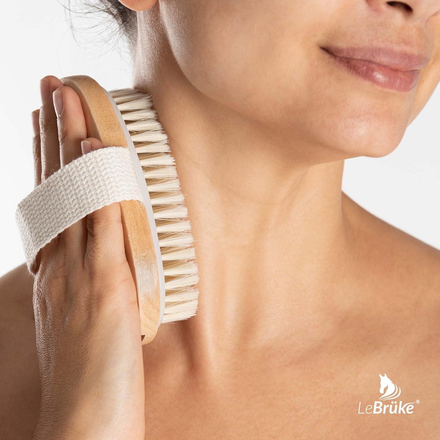 Cepillo Corporal Lebrücke® - Cerdas Naturales - Tratamiento Celulitis
