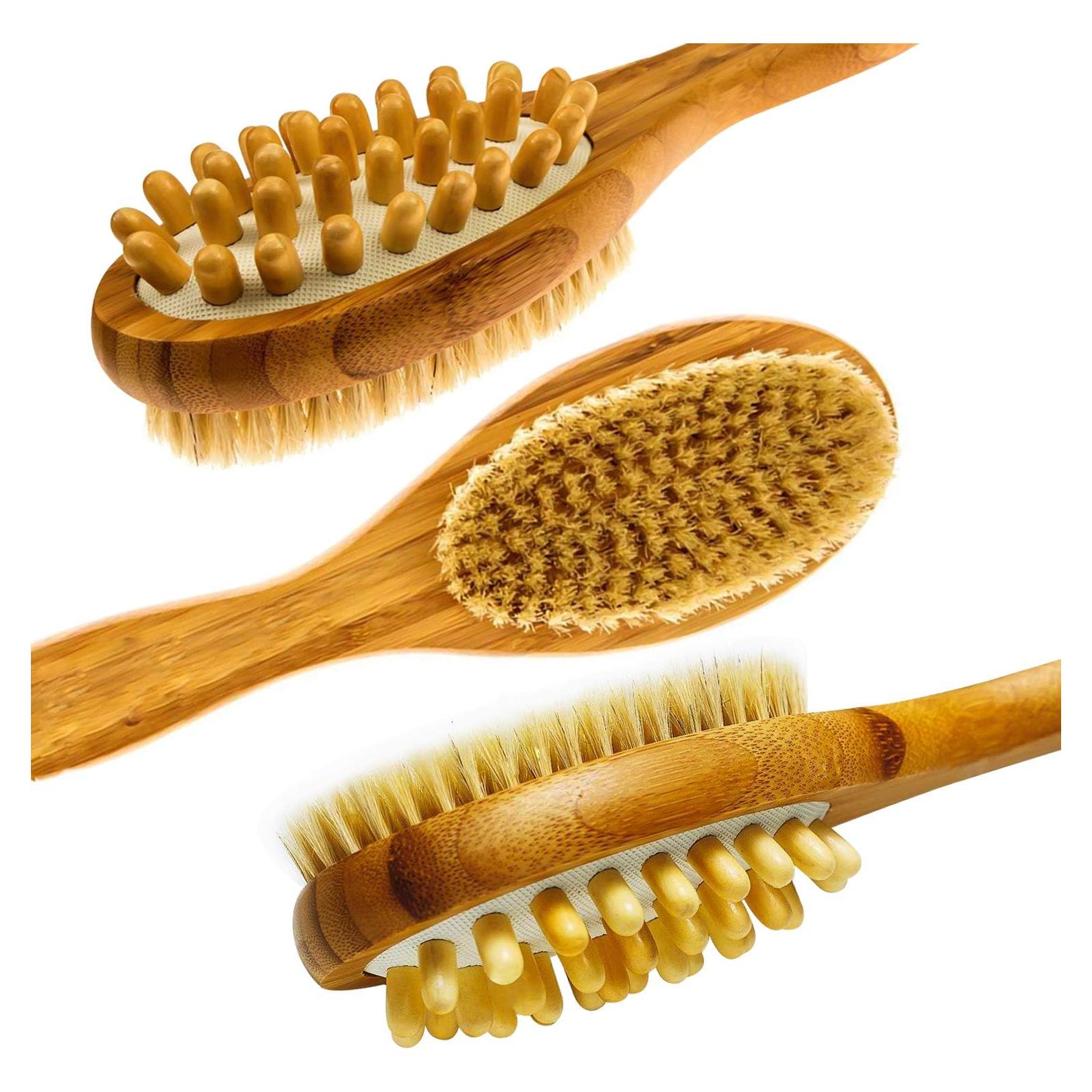 Cepillo Corporal de Bambú LunaBody - Exfoliación y Masaje 40.64 cm