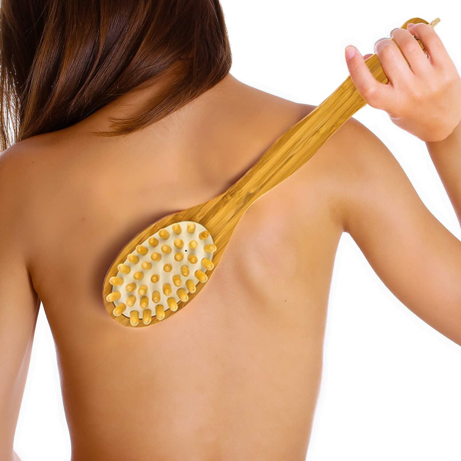 Cepillo Corporal de Bambú LunaBody - Exfoliación y Masaje 40.64 cm