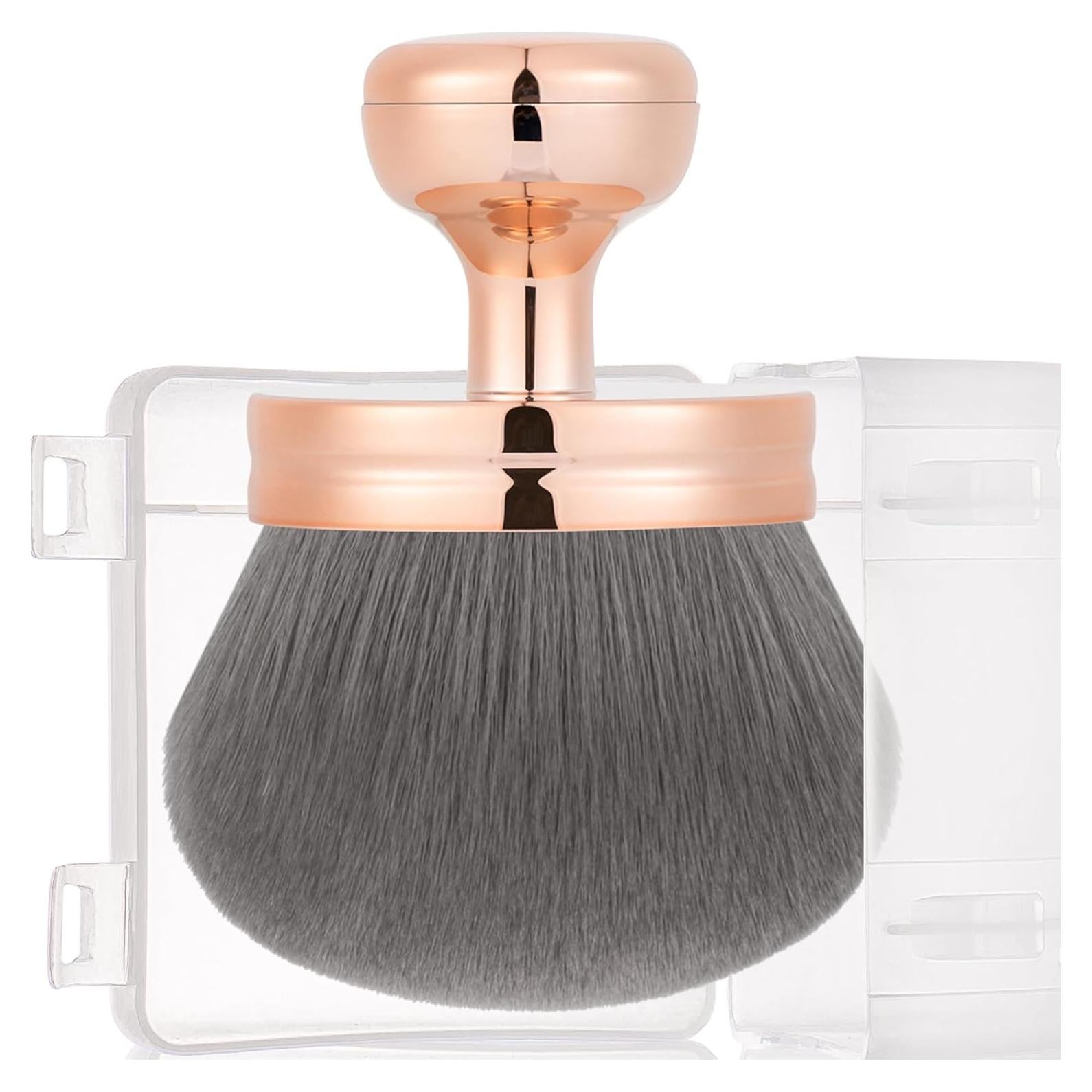 Brocha de Maquillaje Corporal Yoseng 74mm Vegana con Funda