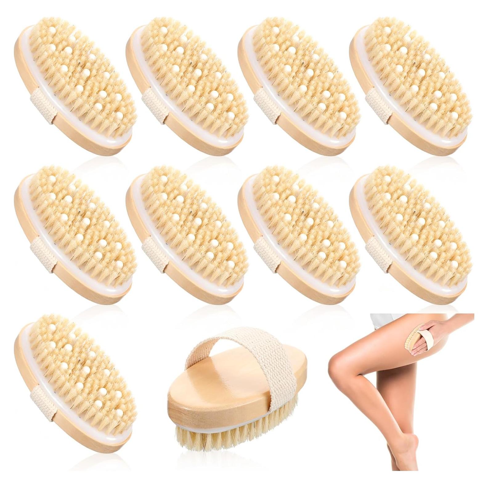 Juego de 10 Cepillos Secos Corporales Molain - Exfoliantes y Masaje