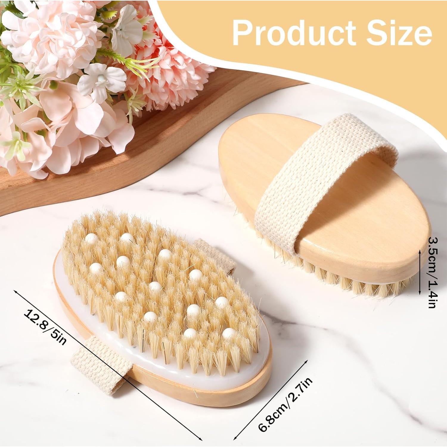 Juego de 10 Cepillos Secos Corporales Molain - Exfoliantes y Masaje