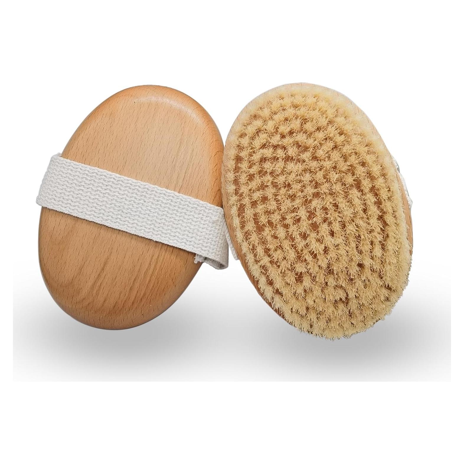 Cepillo Seco Exfoliante EnamelEVO con Cerda de Jabalí Natural