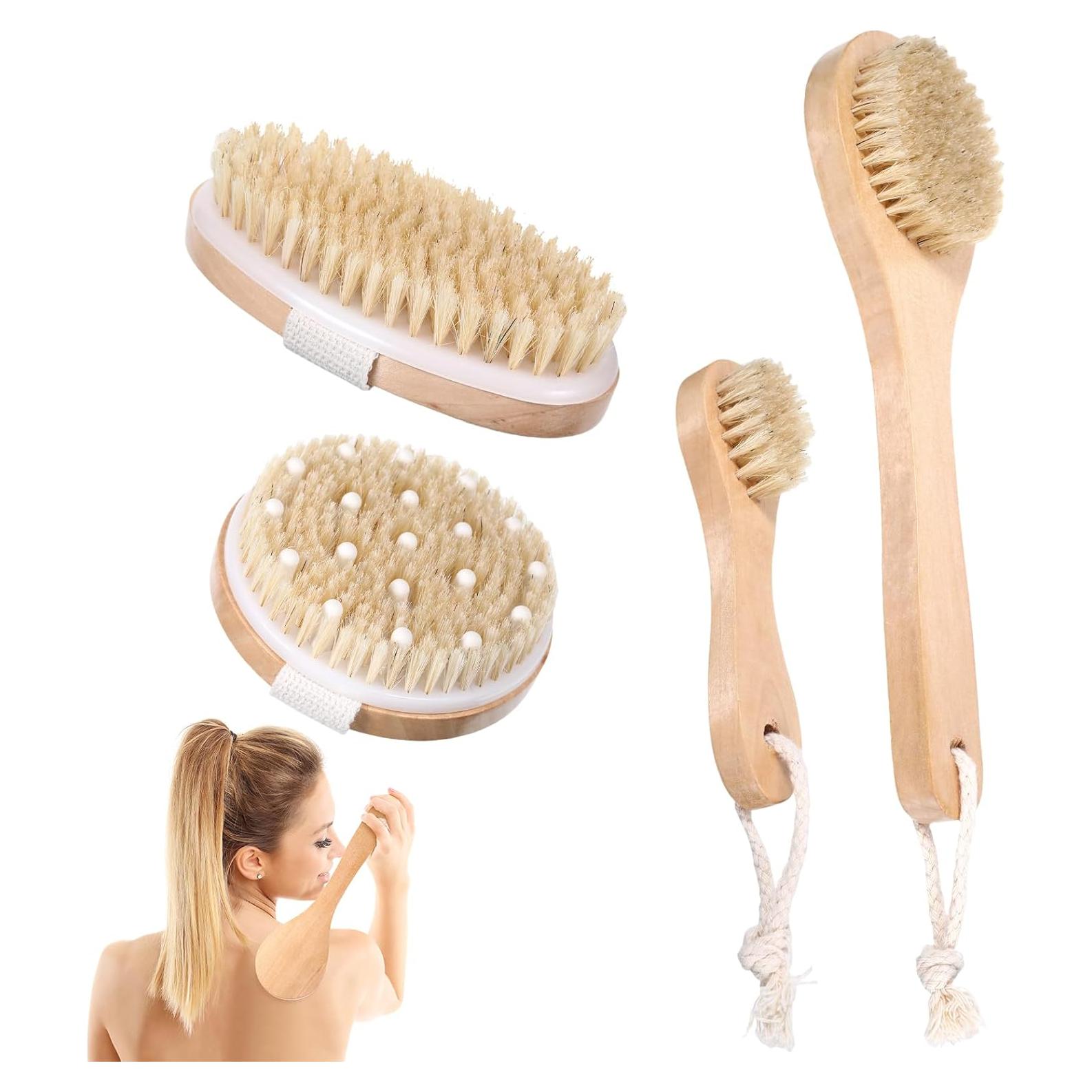 Juego de 4 cepillos secos para el cuerpo xieketn - Drenaje linfático
