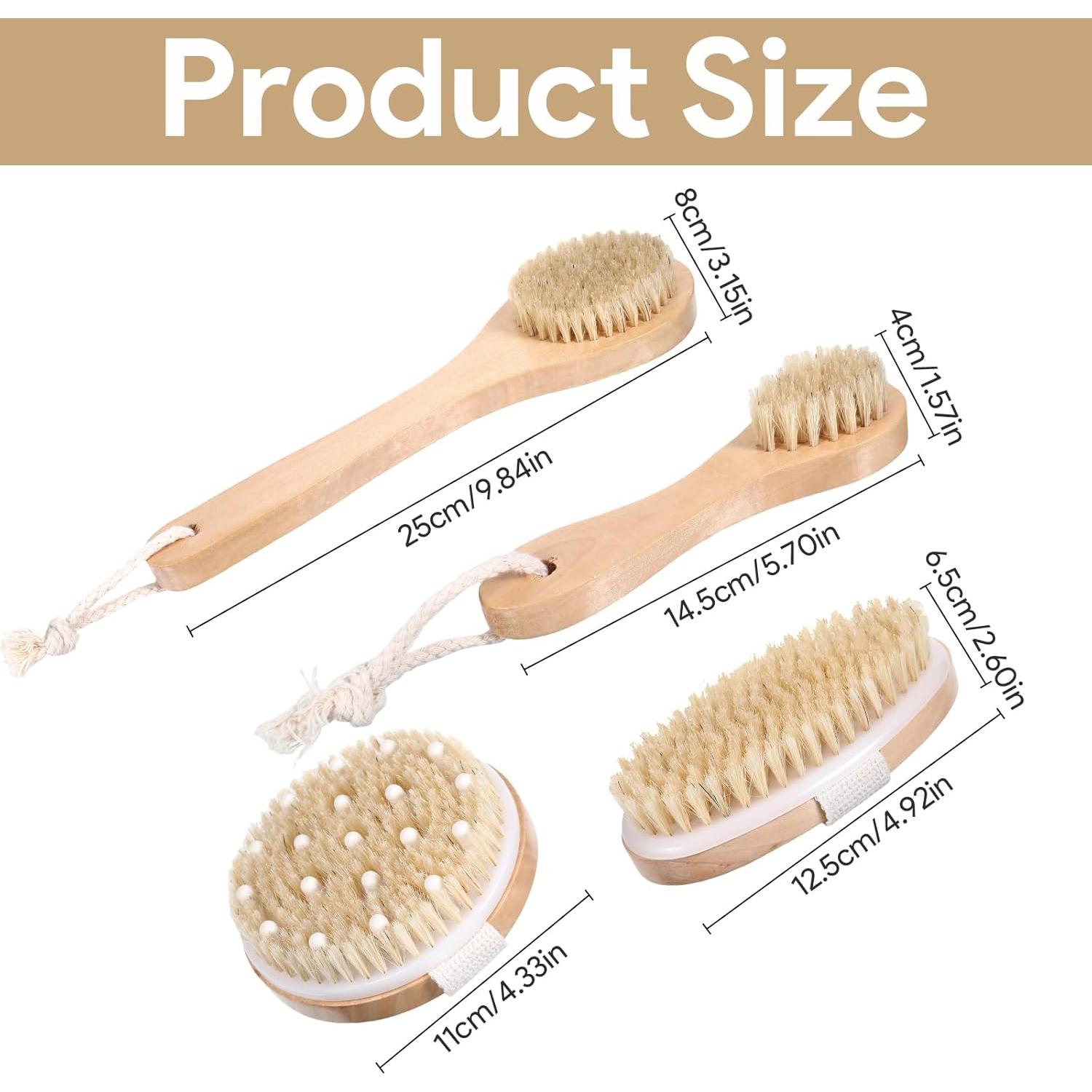 Juego de 4 cepillos secos para el cuerpo xieketn - Drenaje linfático