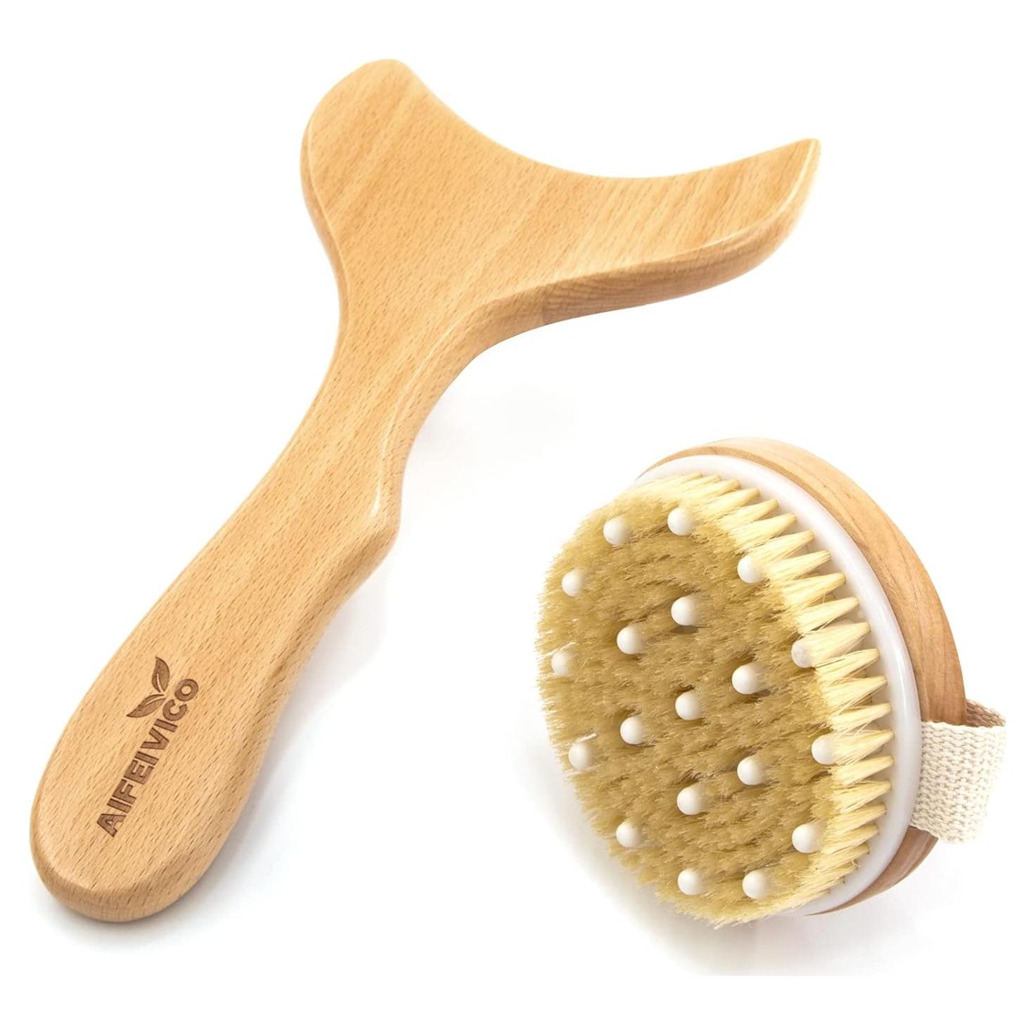 Pala de Drenaje Linfático y Cepillo Corporal AIFEIVICO
