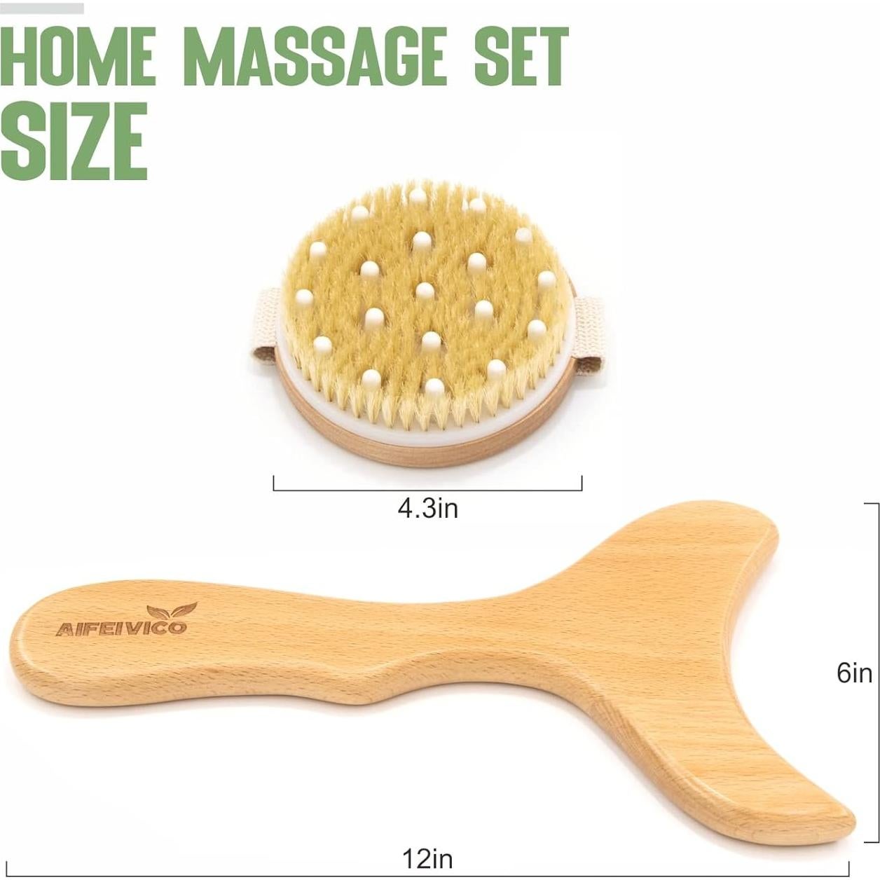 Pala de Drenaje Linfático y Cepillo Corporal AIFEIVICO