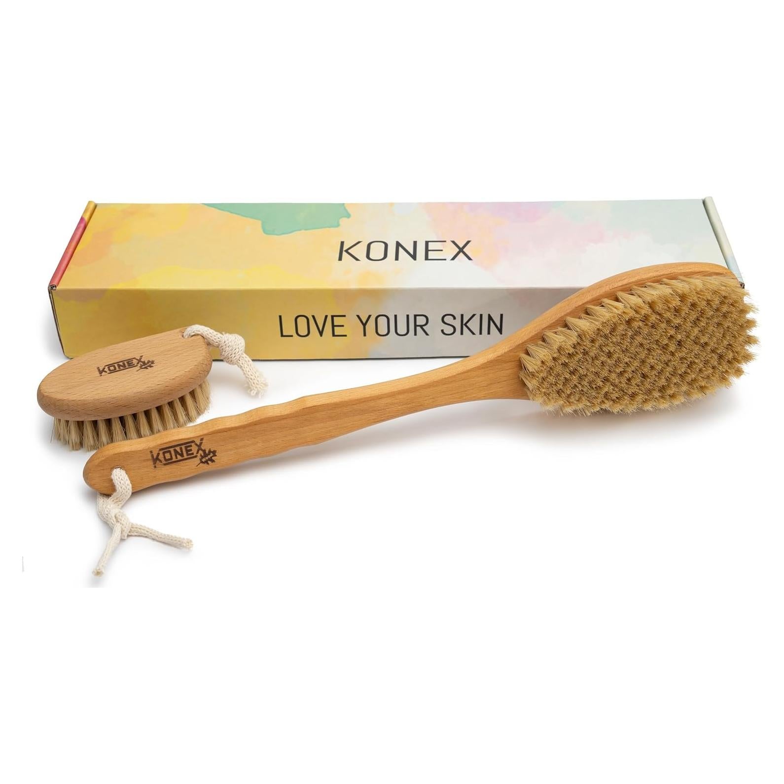 Juego de Cepillos Corporales KONEX - Exfoliación y Drenaje Linfático