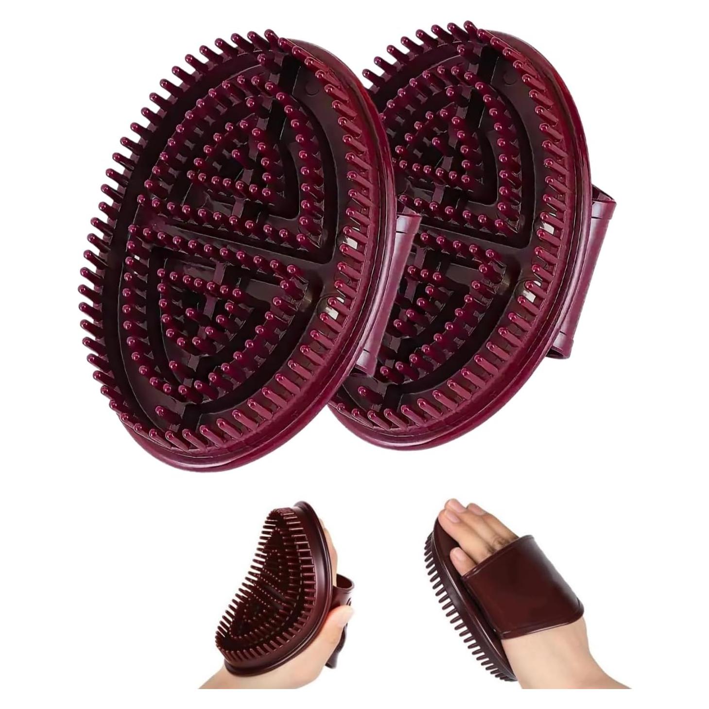 Cepillo de Masaje Meridian WeiiTech 2 Pcs Marrón 14.48x8.64cm