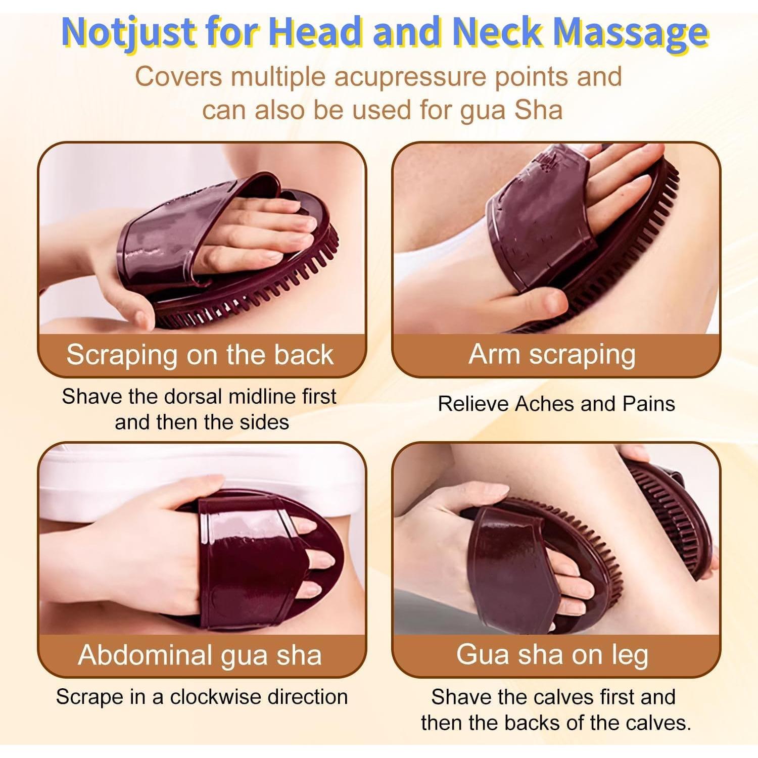 Cepillo de Masaje Meridian WeiiTech 2 Pcs Marrón 14.48x8.64cm