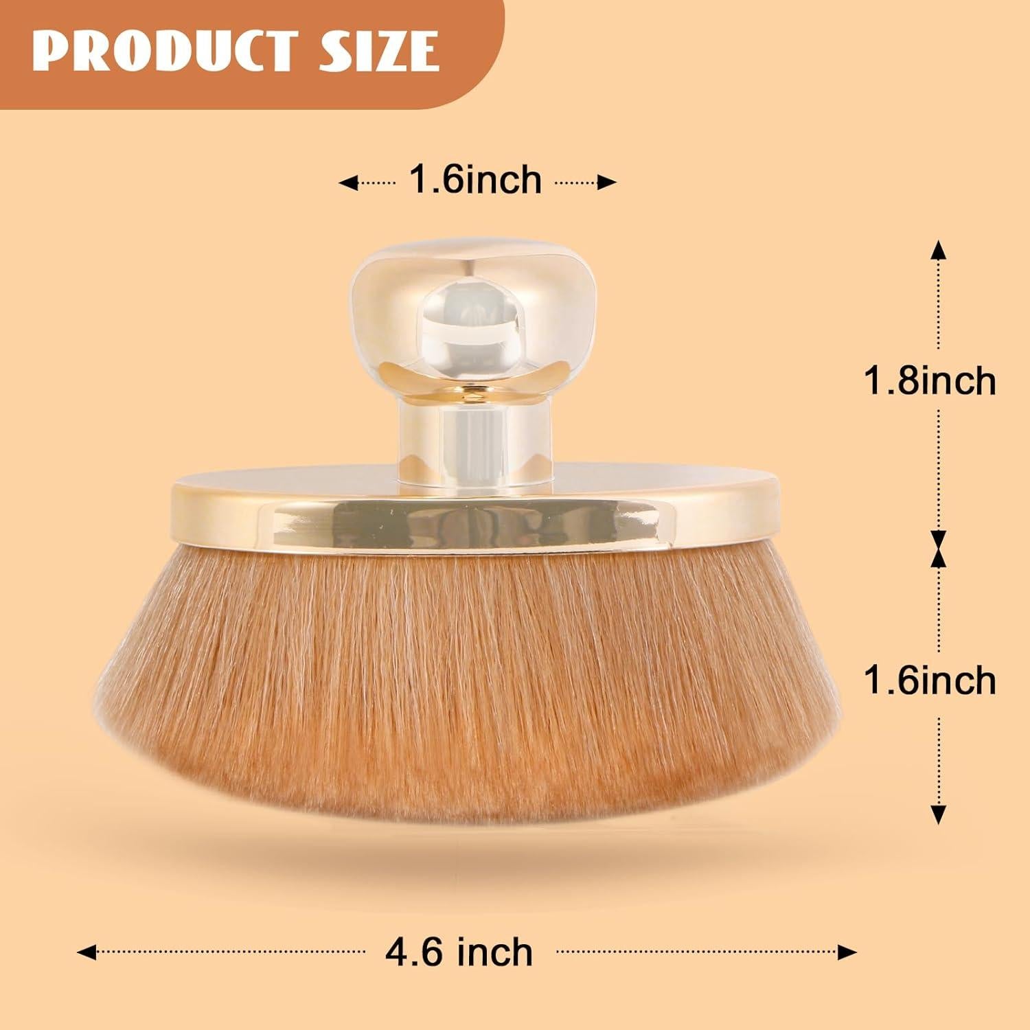 Brocha Corporal Extra Grande Yoseng 115mm Vegana para Autobronceador